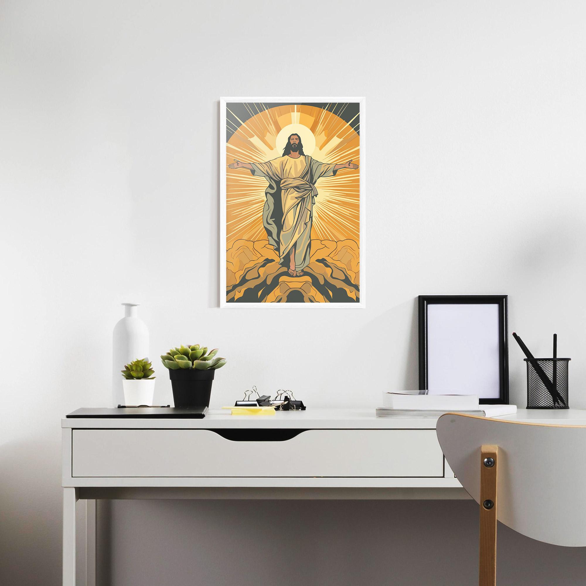 Gerahmte Poster Sunset Jesus mockup 7