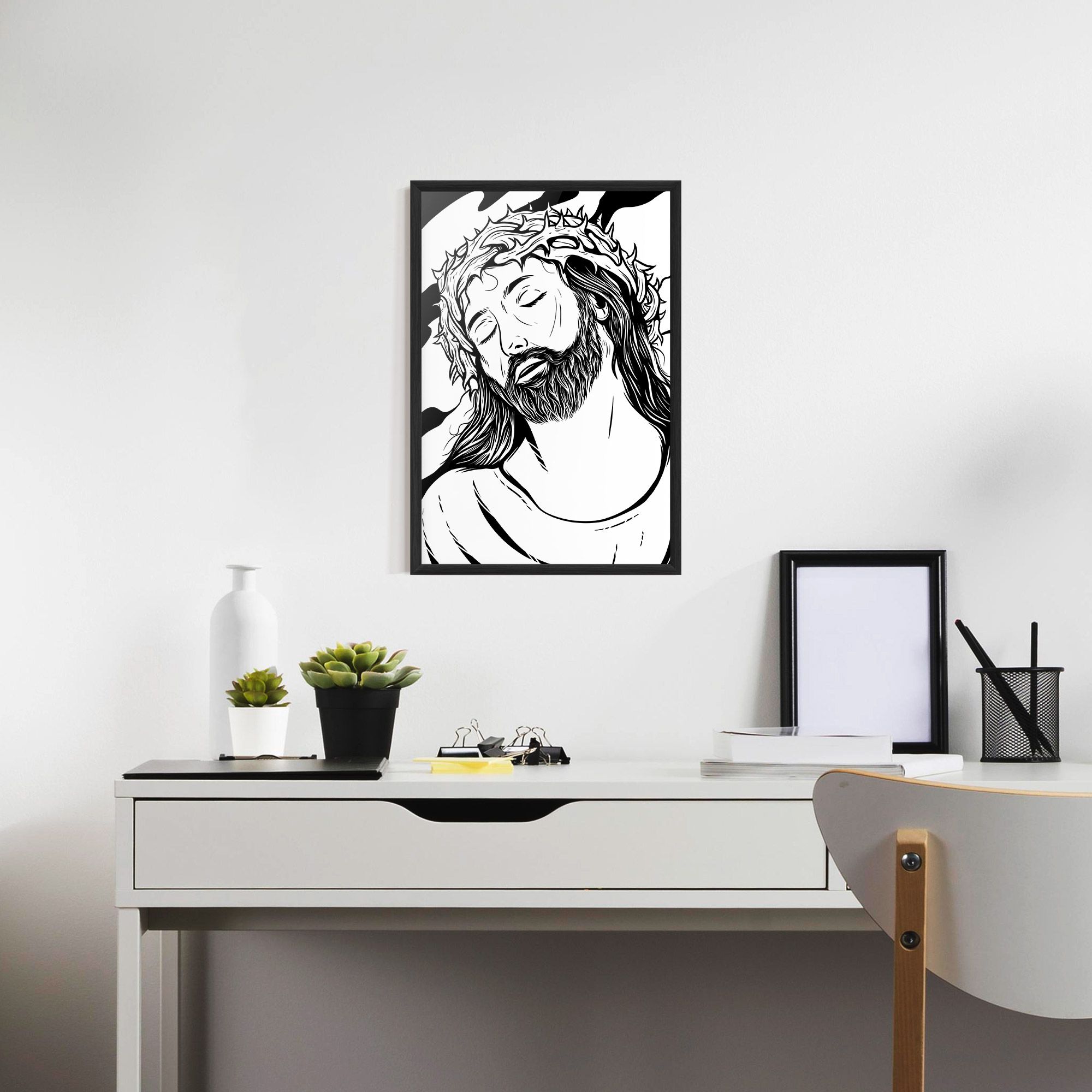 Black White Jesus mockup 7