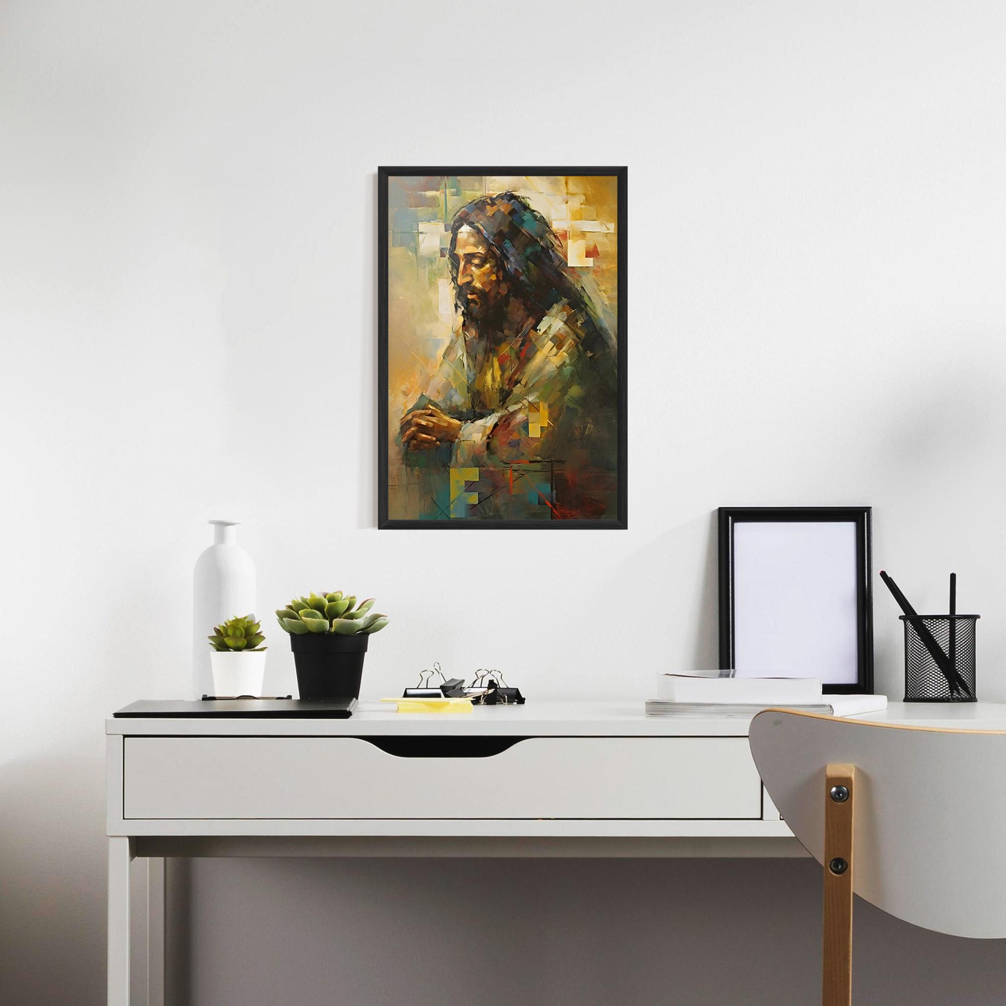 Gerahmte Poster Christ Painting Art mockup 7