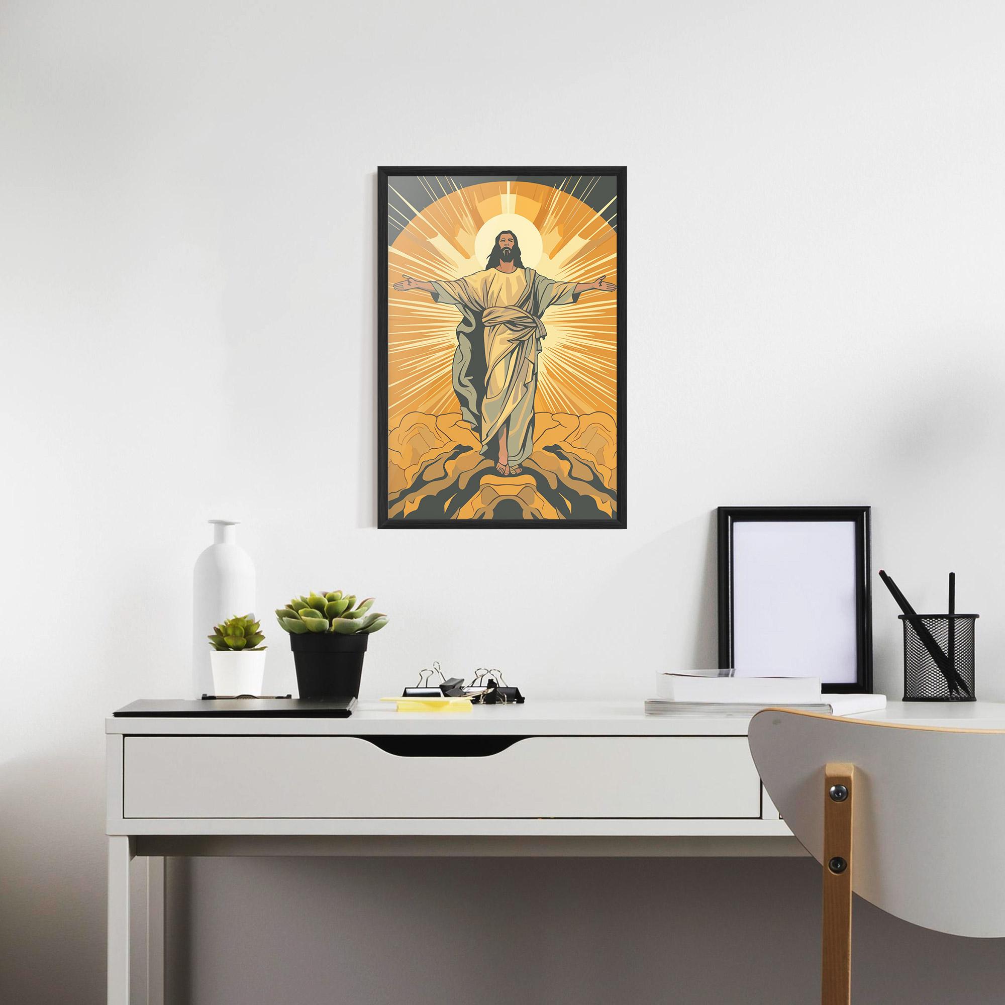 Gerahmte Poster Sunset Jesus mockup 7