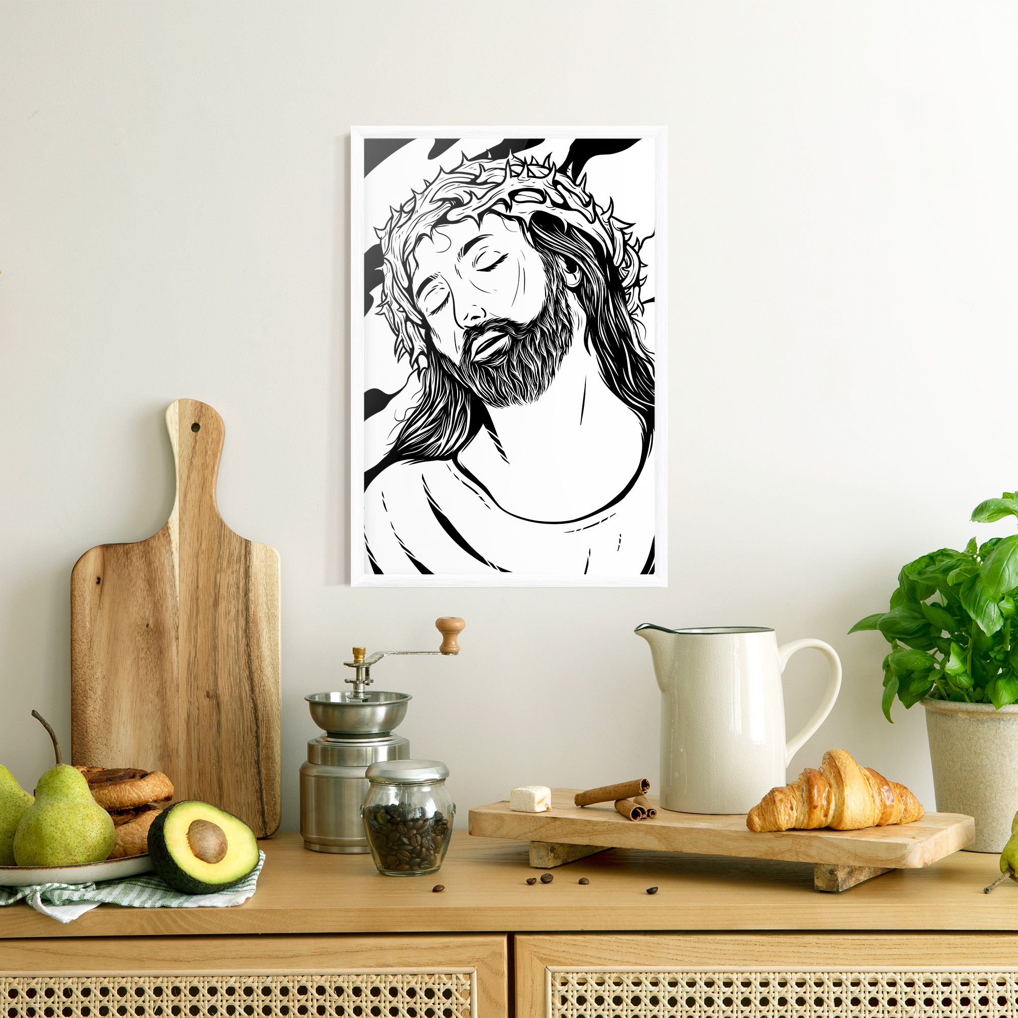 Black White Jesus mockup 8