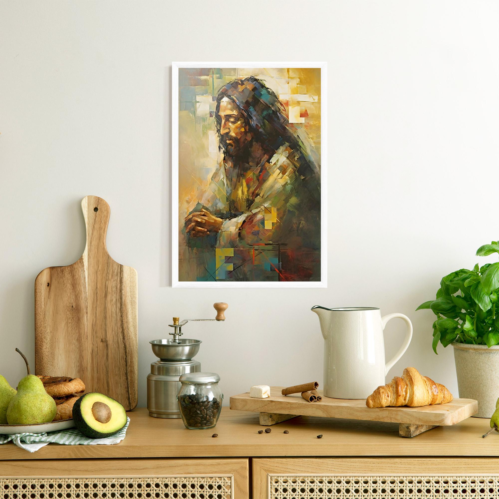 Gerahmte Poster Christ Painting Art mockup 8