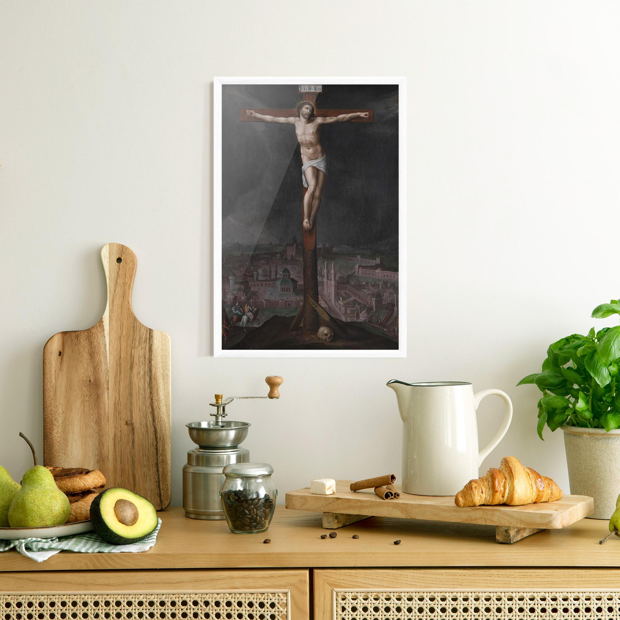 Gerahmte Poster Dark Cloud Jesus mockup 8