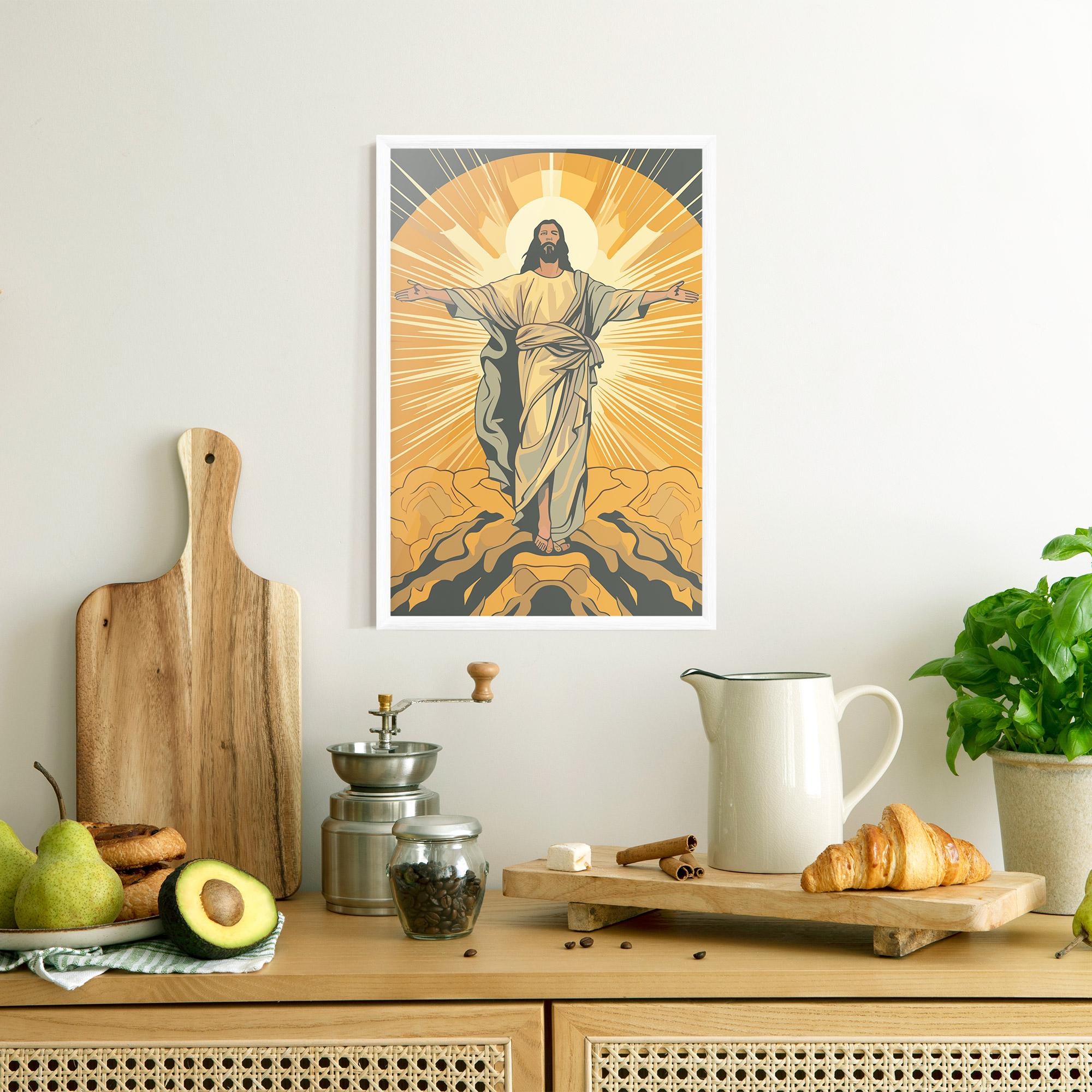 Gerahmte Poster Sunset Jesus mockup 8