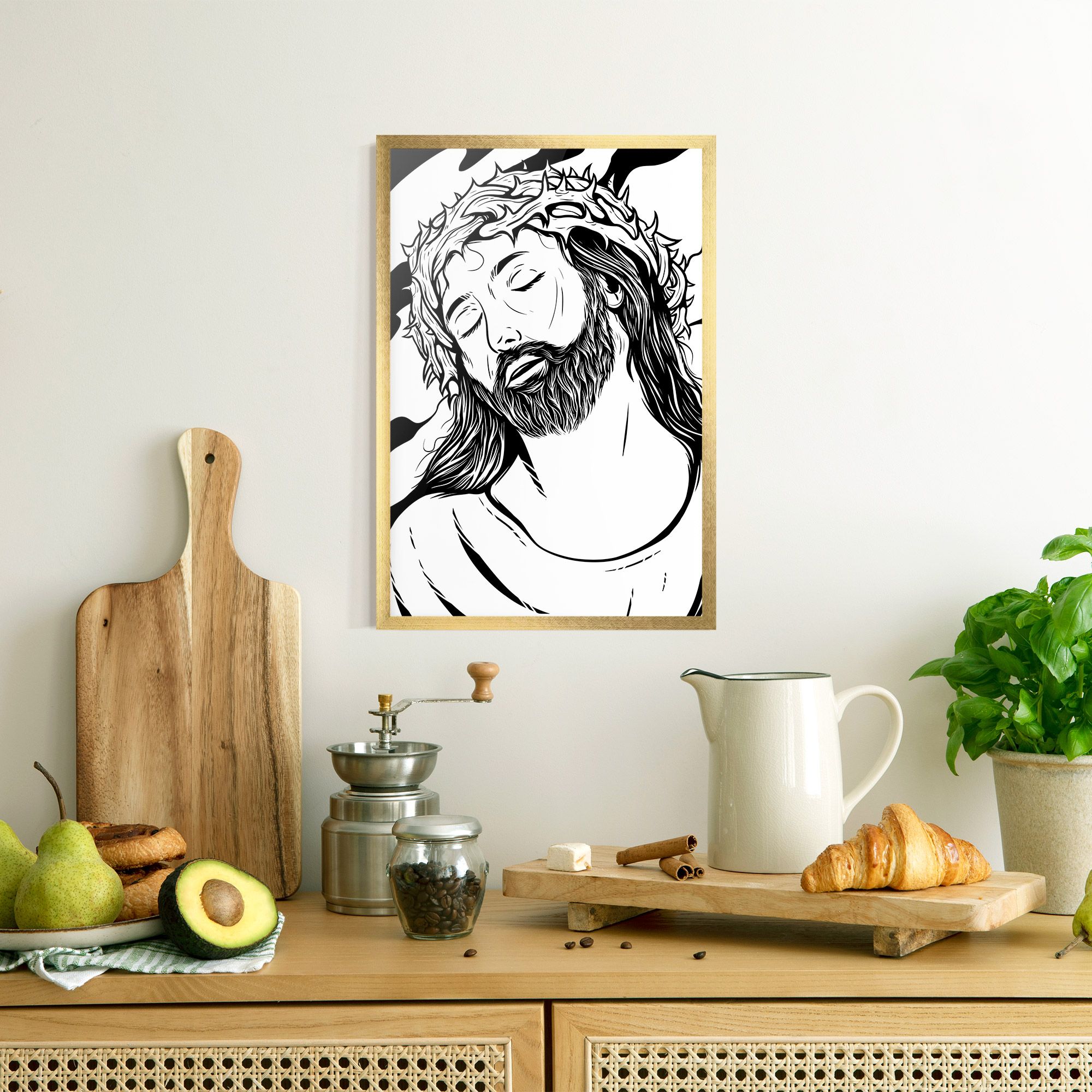Black White Jesus mockup 8