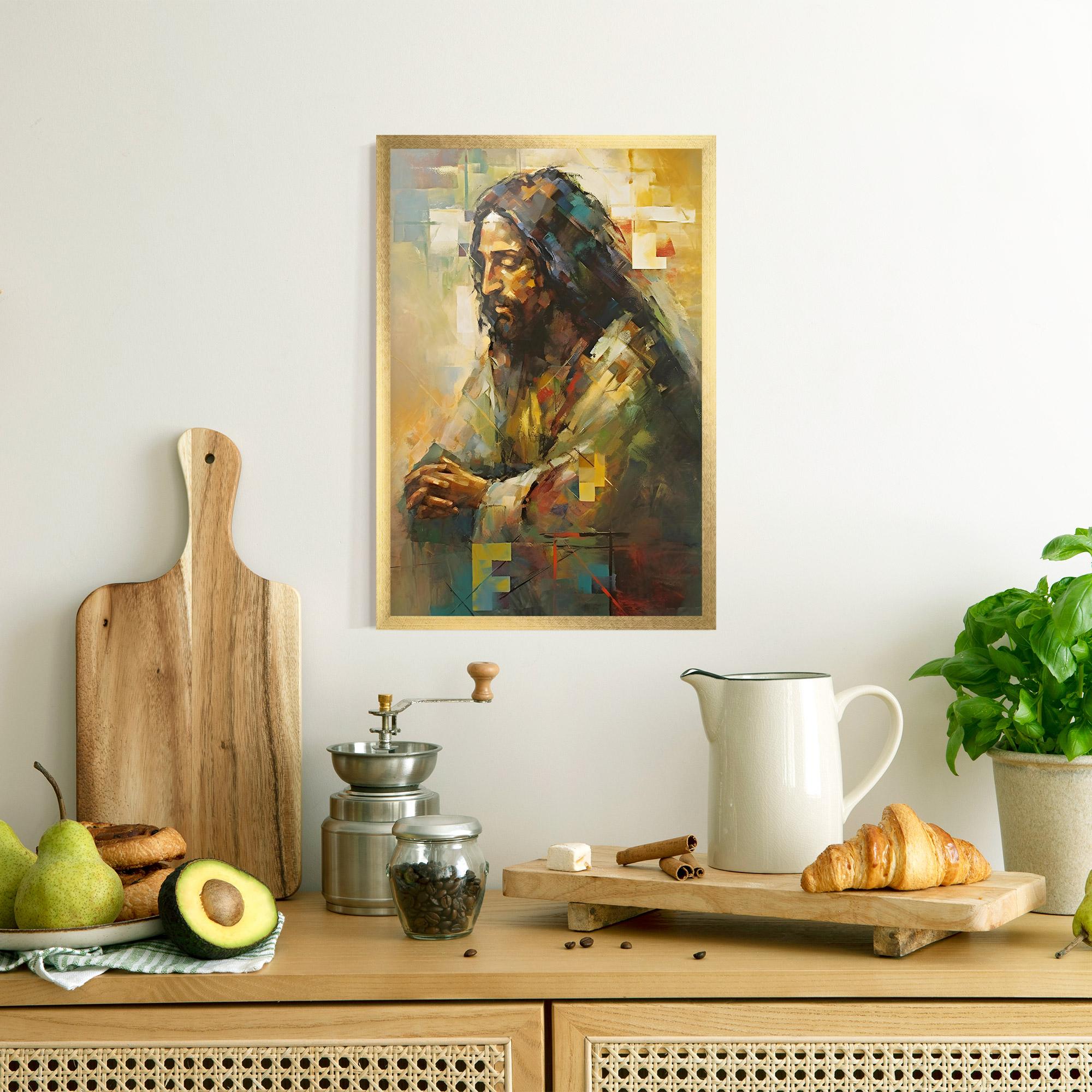 Gerahmte Poster Christ Painting Art mockup 8