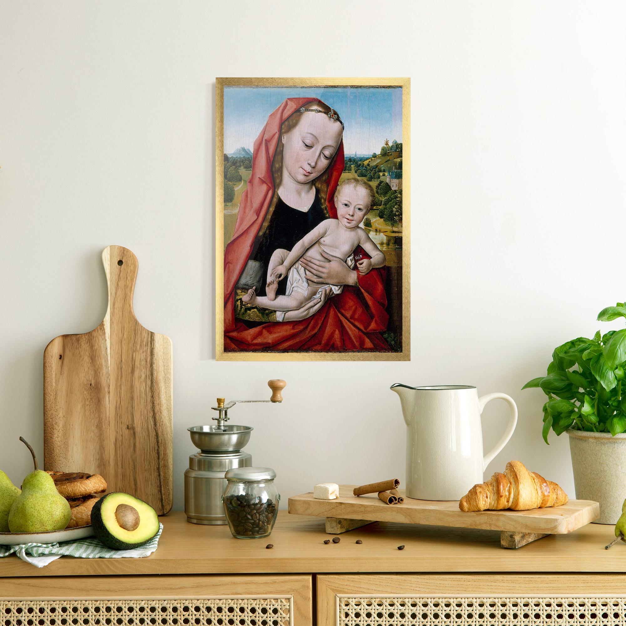 Gerahmte Poster Little Religious Baby mockup 8