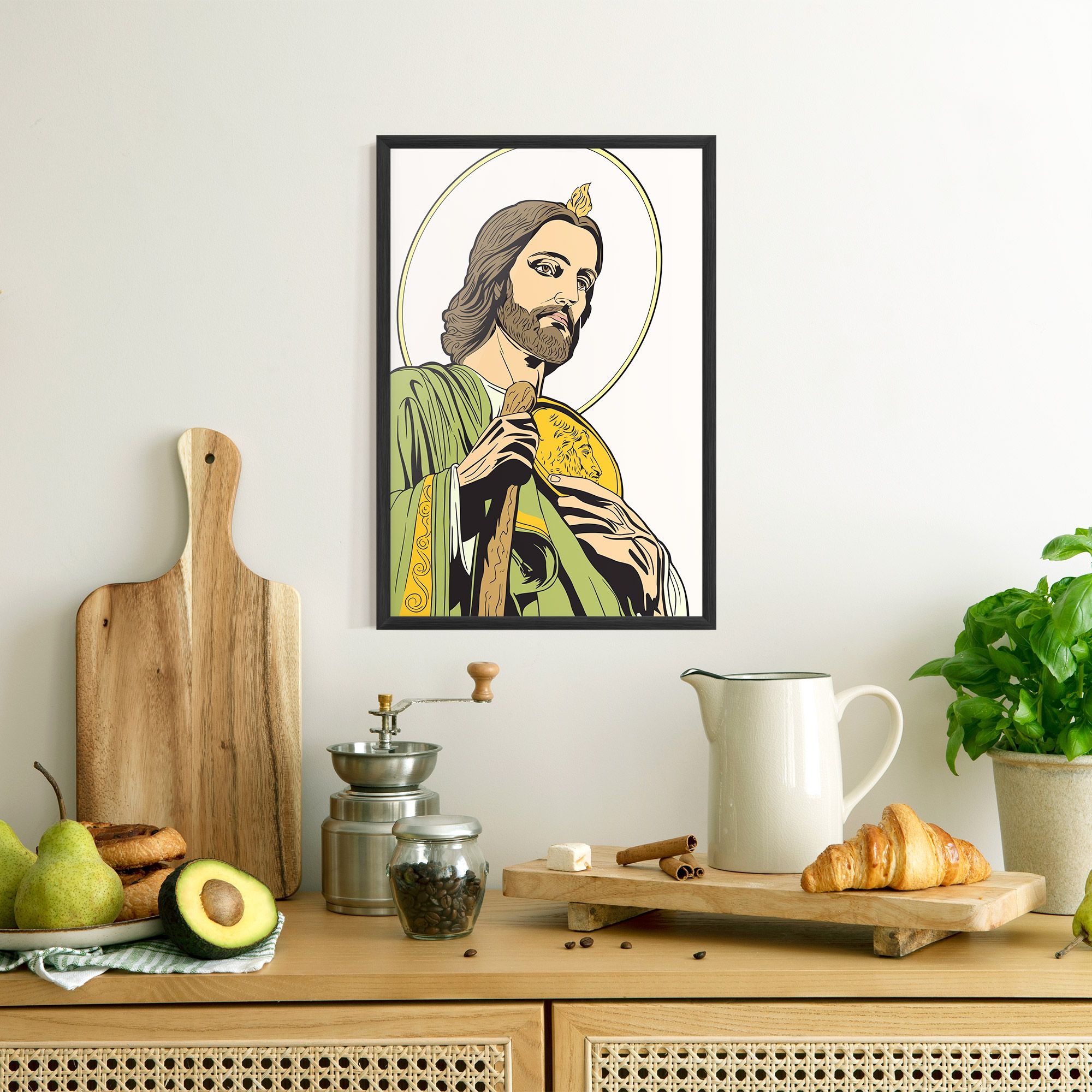 Green Jesus mockup 8