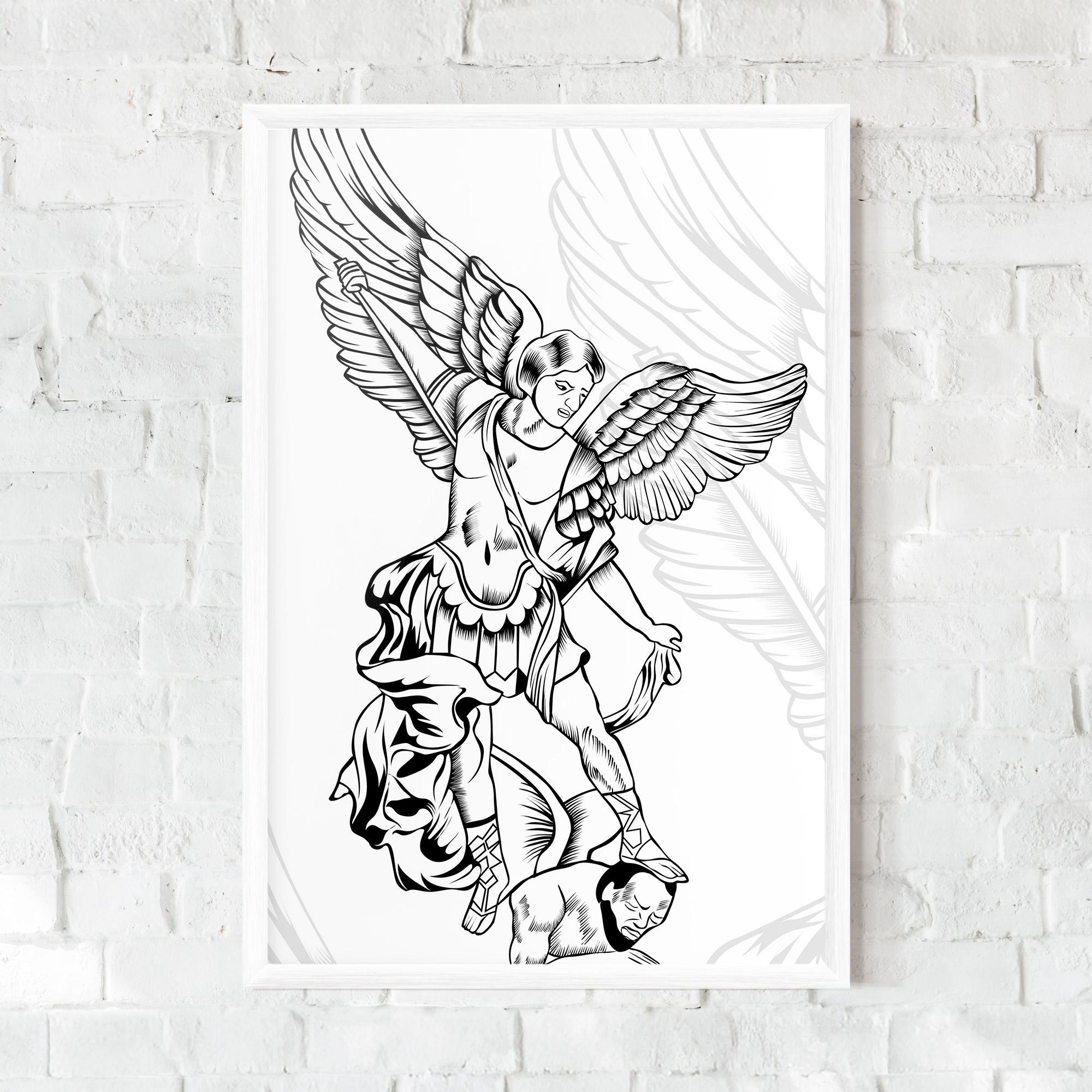 Gerahmte Poster Angel Fight mockup 0