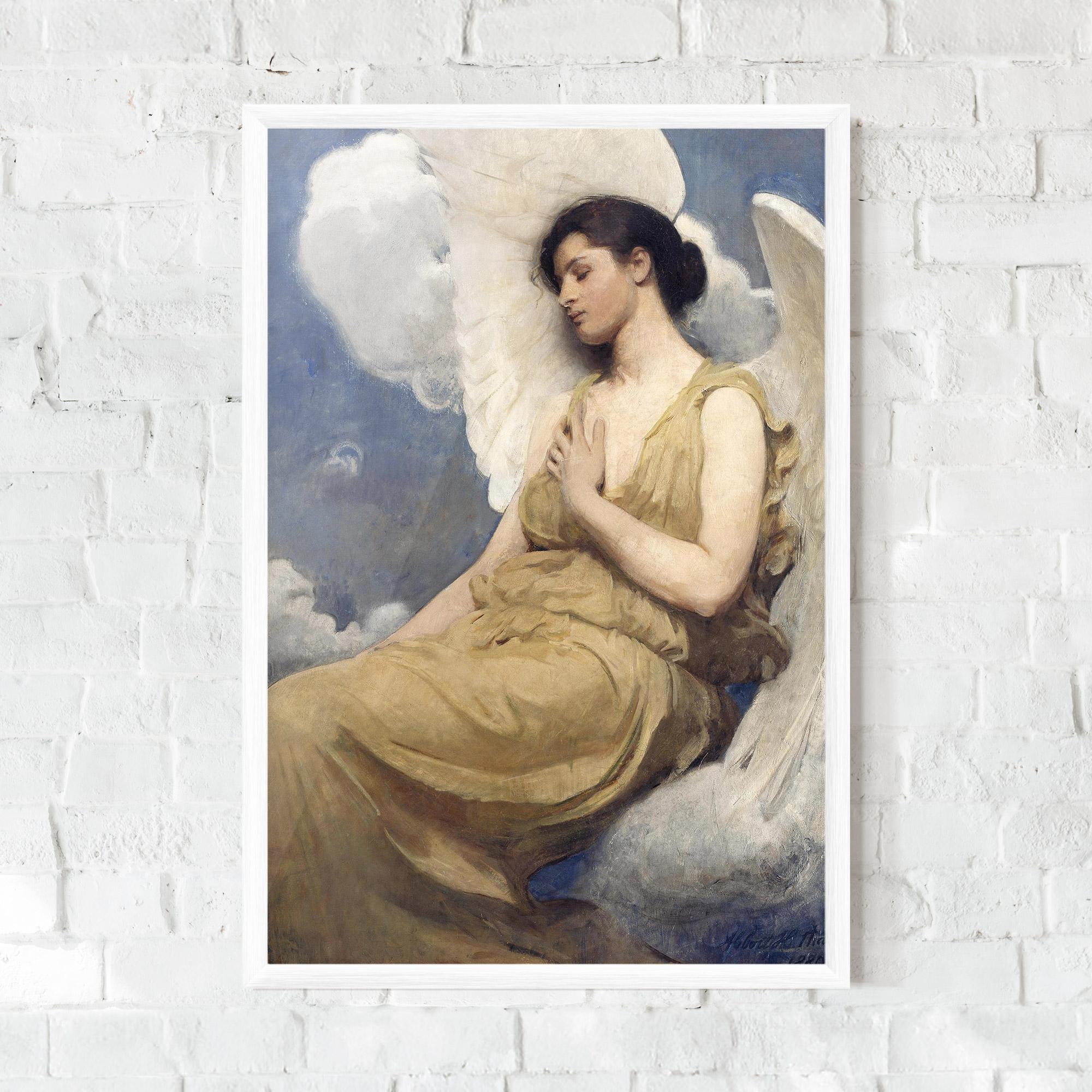 Gerahmte Poster Angel Woman Painting mockup 0