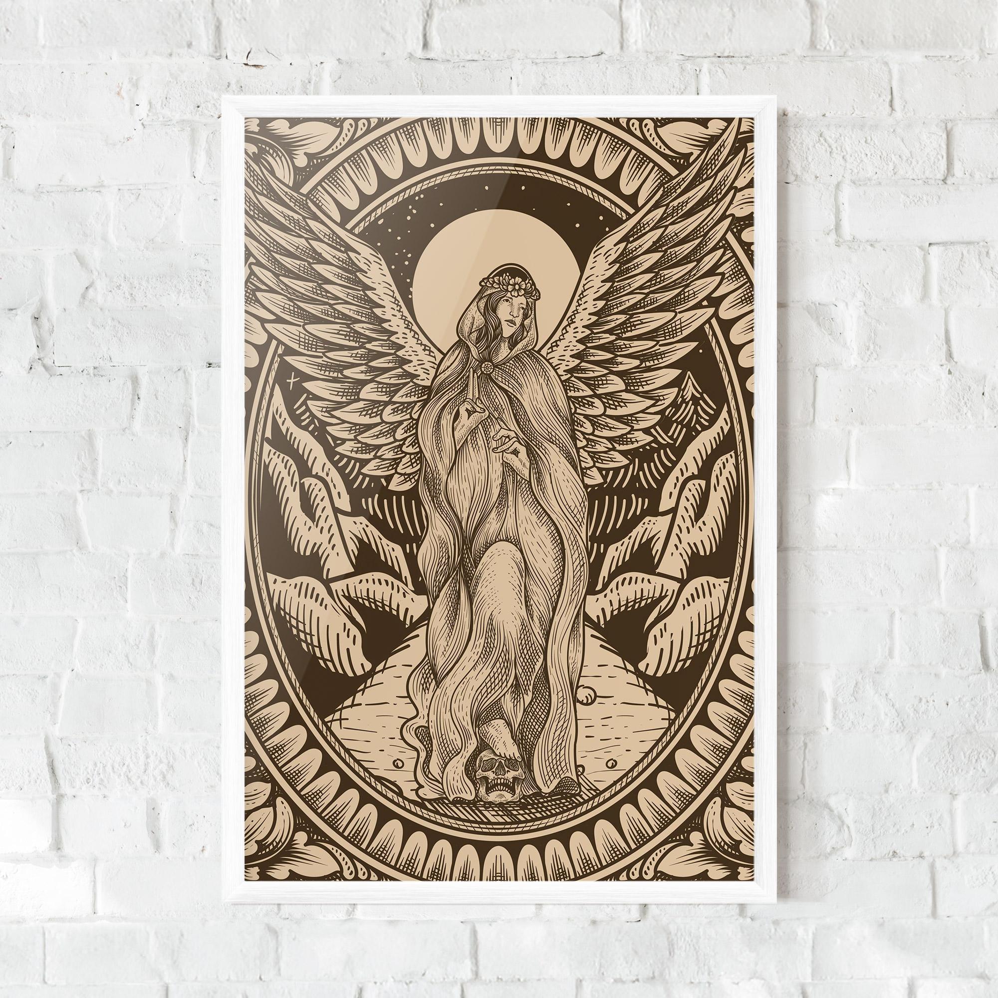 Gerahmte Poster Cream Angel mockup 0