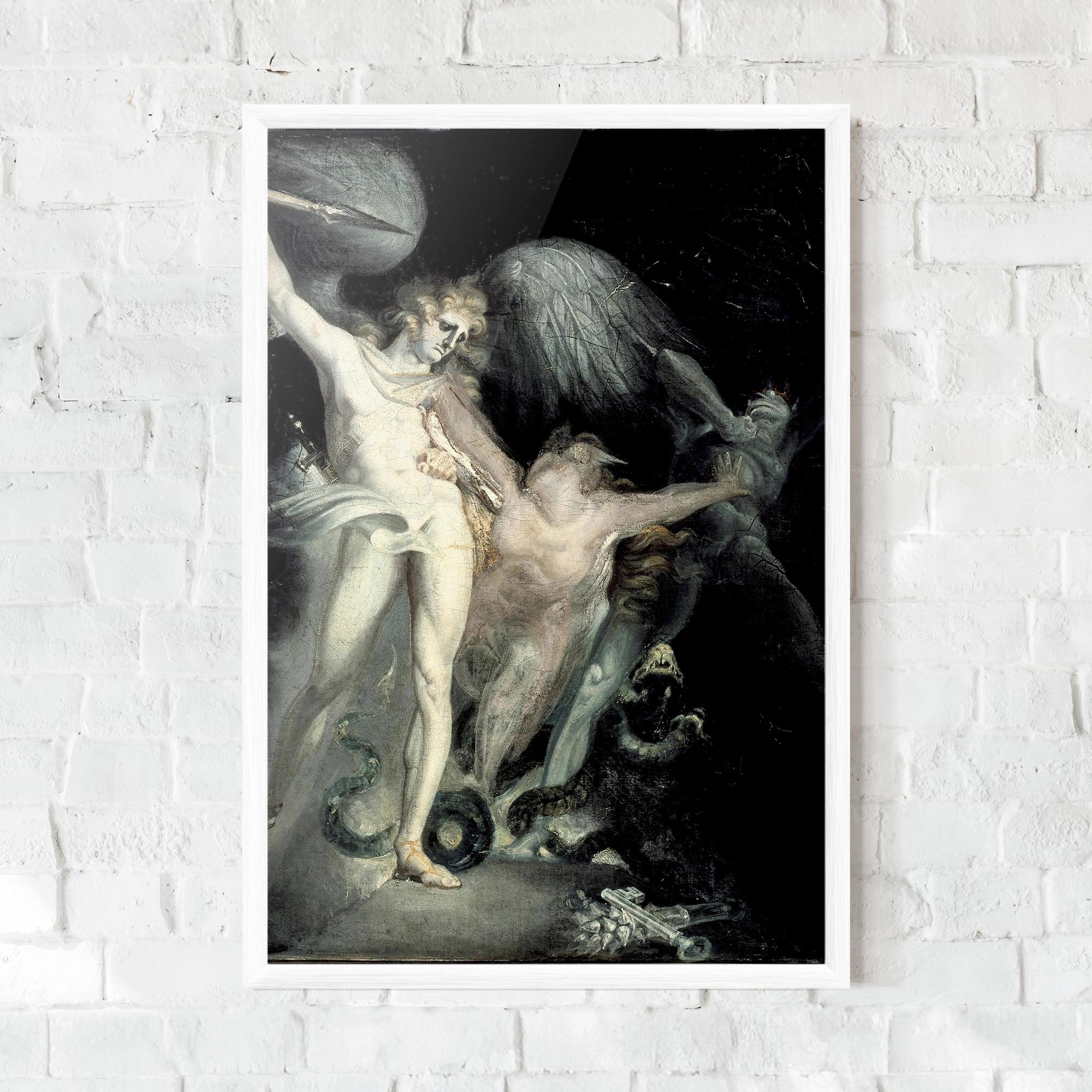 Gerahmte Poster Old Angel Painting mockup 0