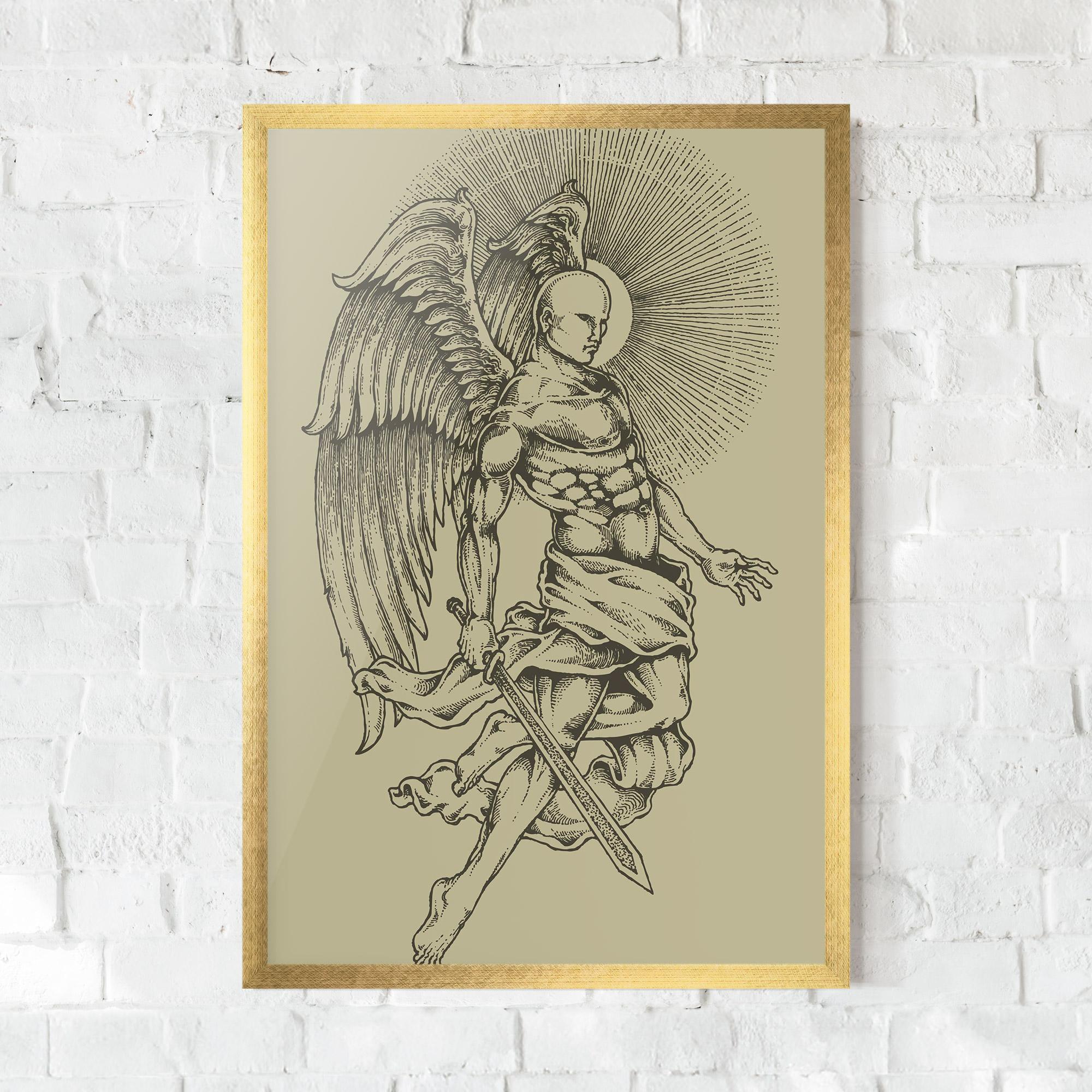 Gerahmte Poster Angel Fighter mockup 0