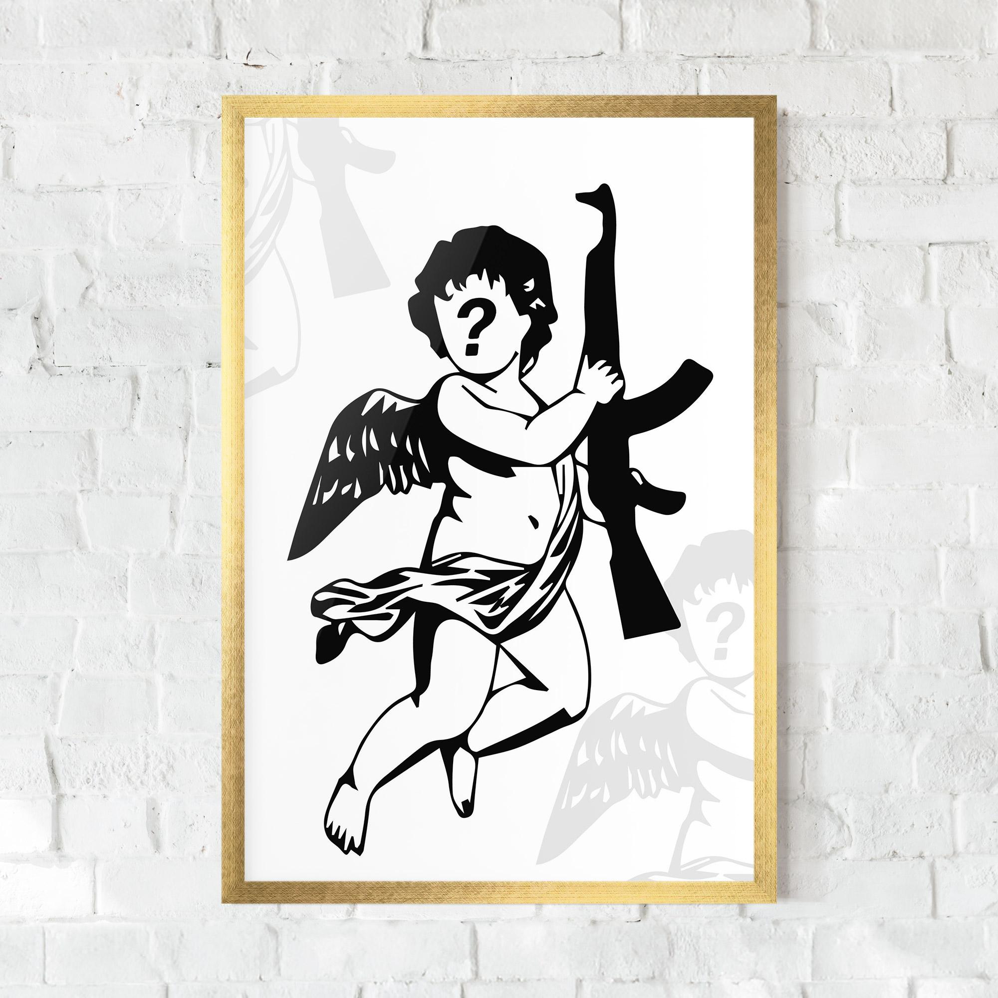 Gerahmte Poster Angel Gun mockup 0