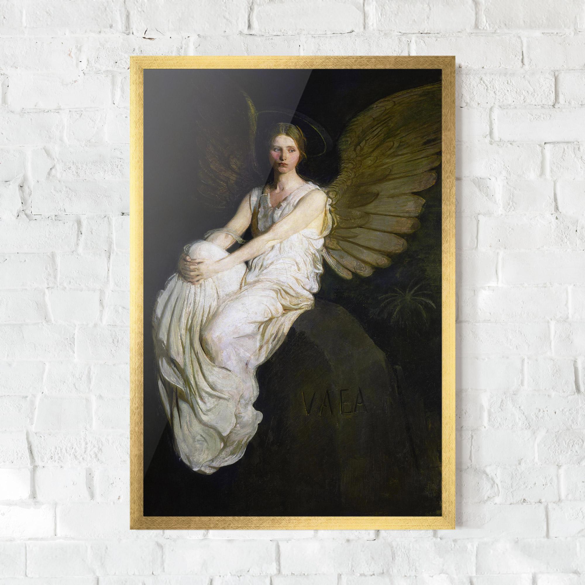 Gerahmte Poster Angel Thinking mockup 0