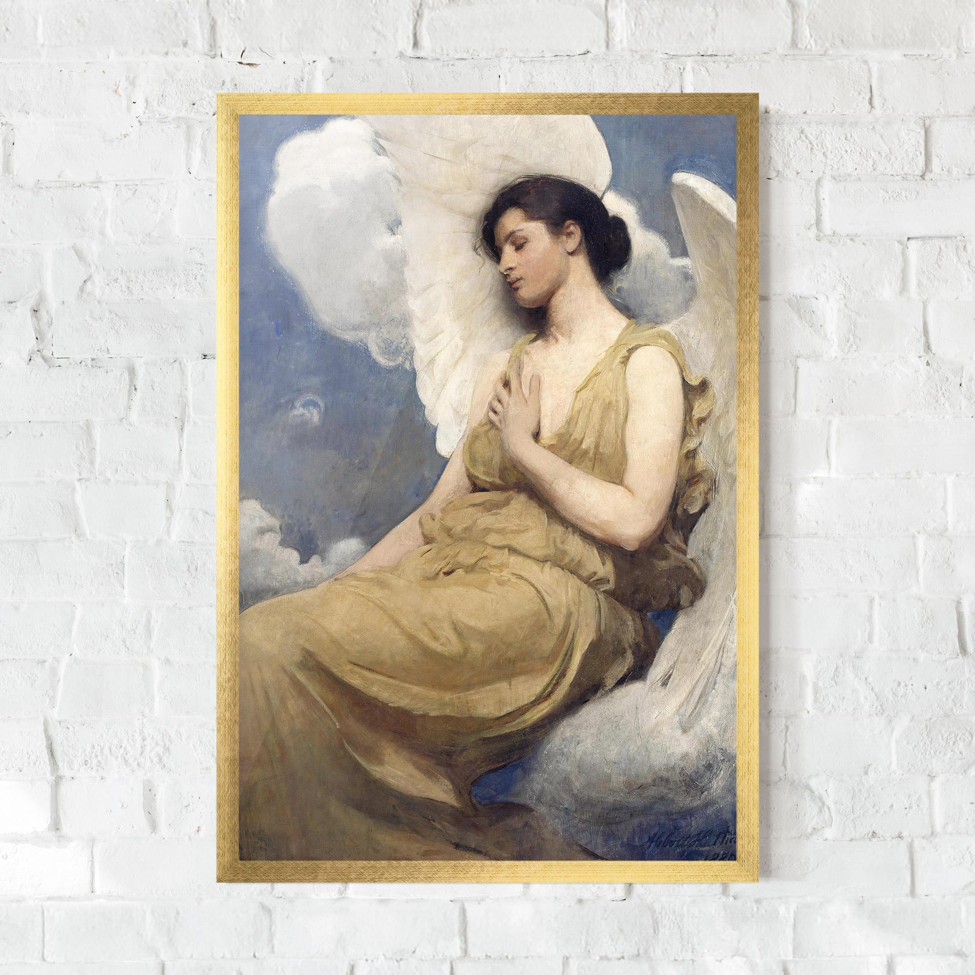Gerahmte Poster Angel Woman Painting mockup 0