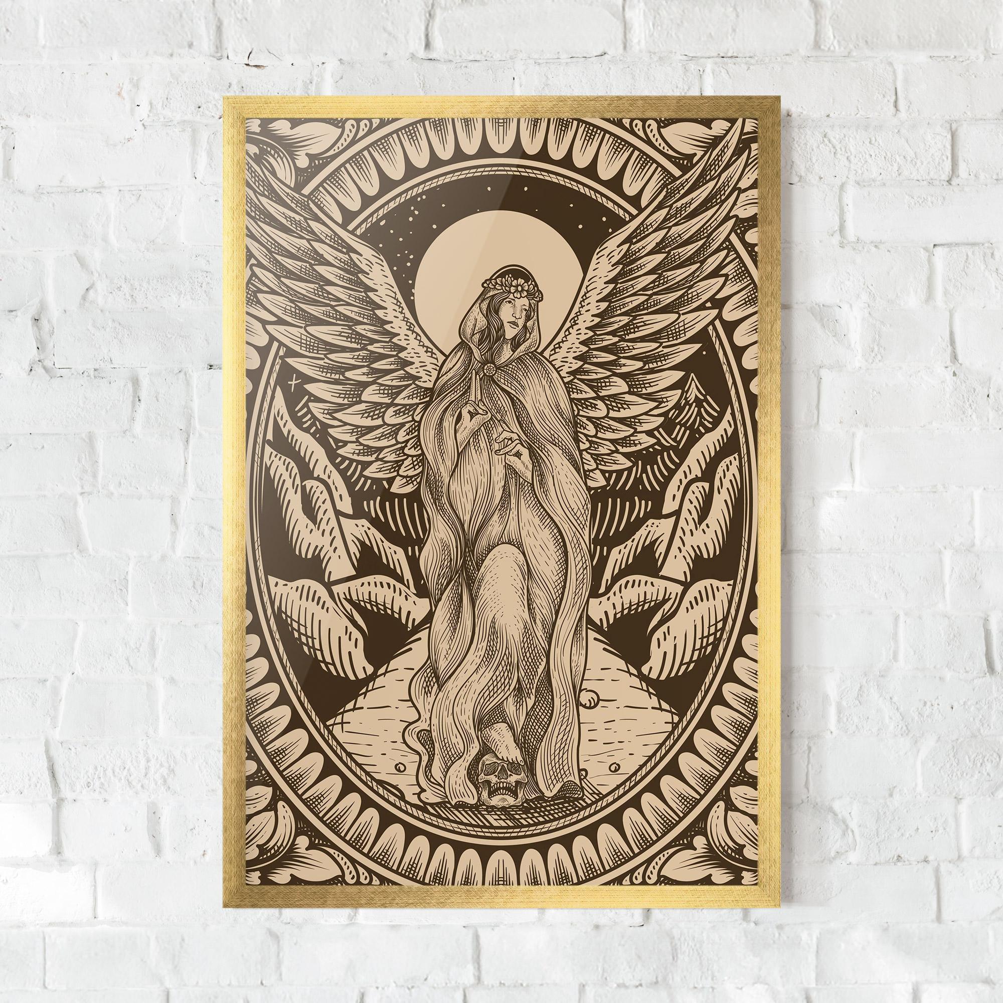 Gerahmte Poster Cream Angel mockup 0