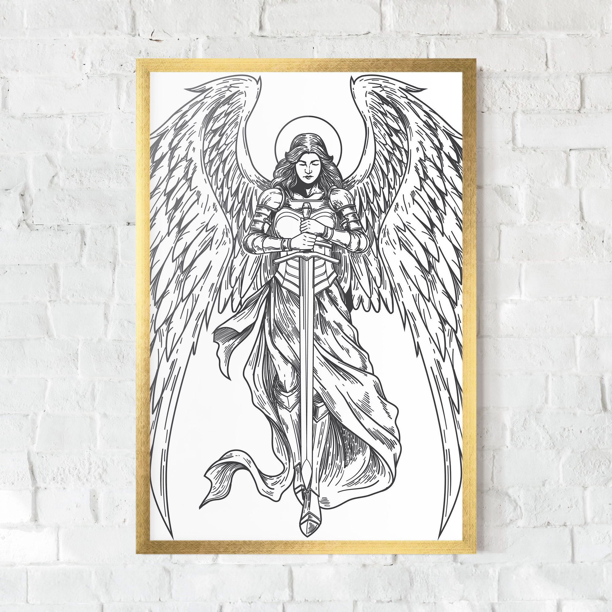 Grey Line Angel mockup 0