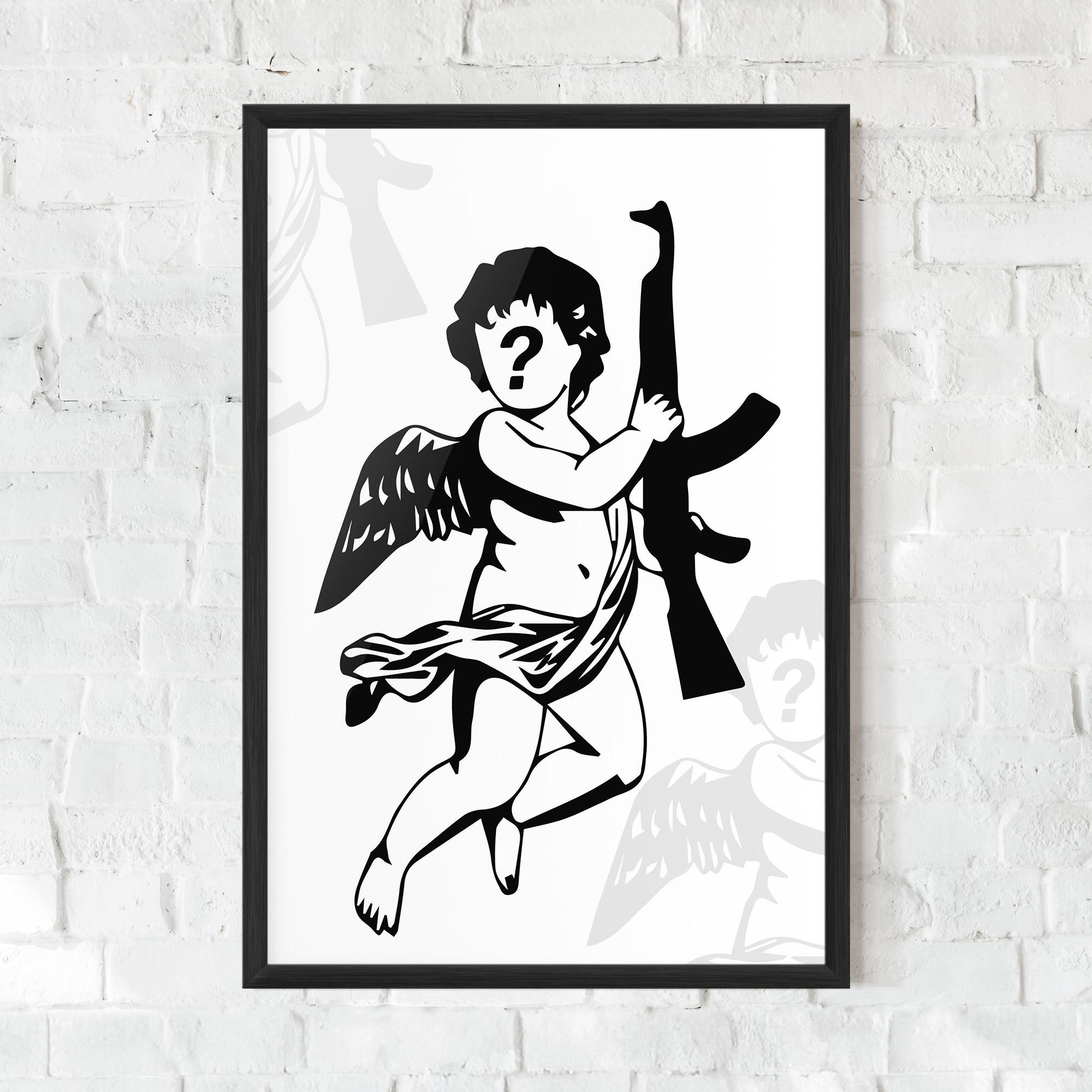 Gerahmte Poster Angel Gun mockup 0