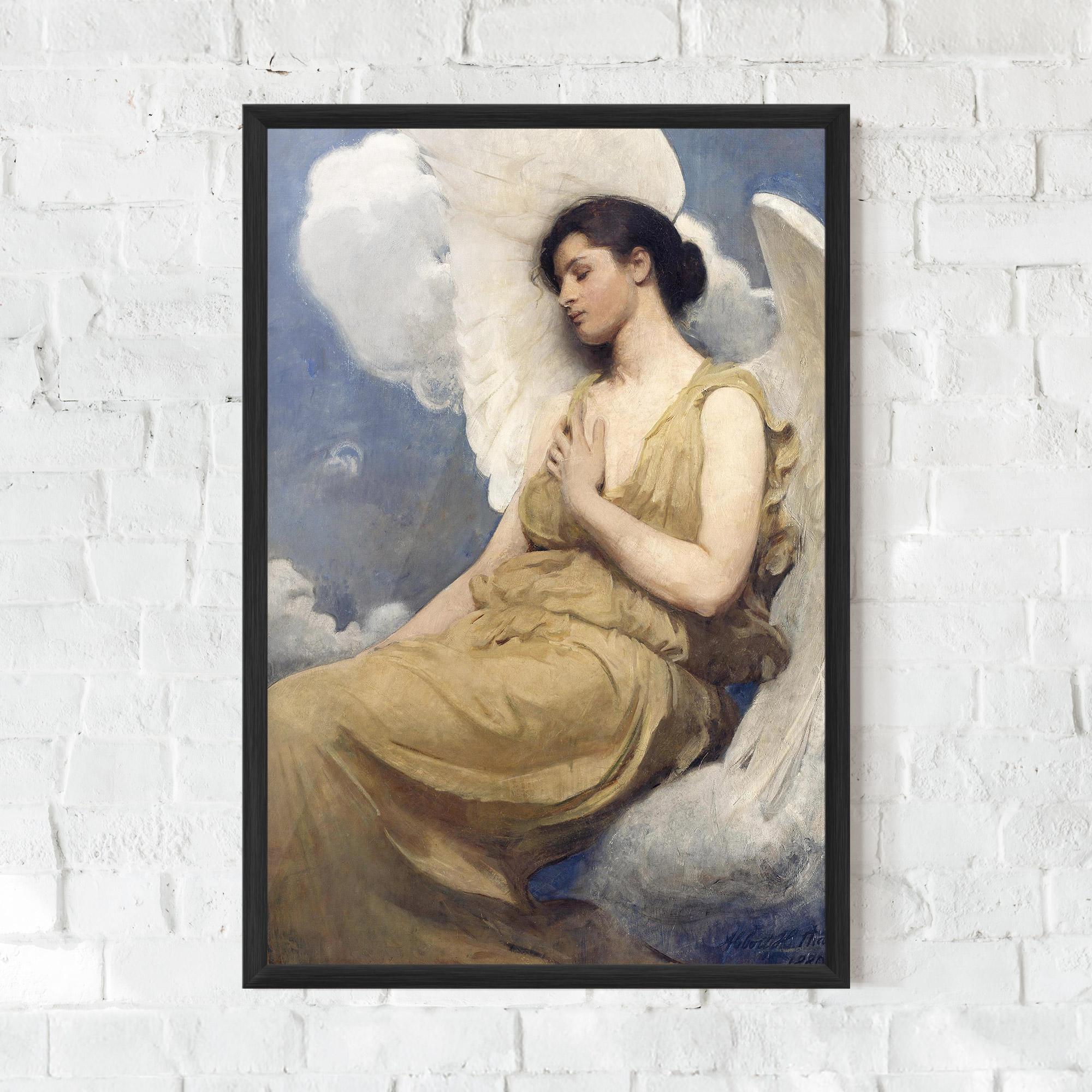 Gerahmte Poster Angel Woman Painting mockup 0