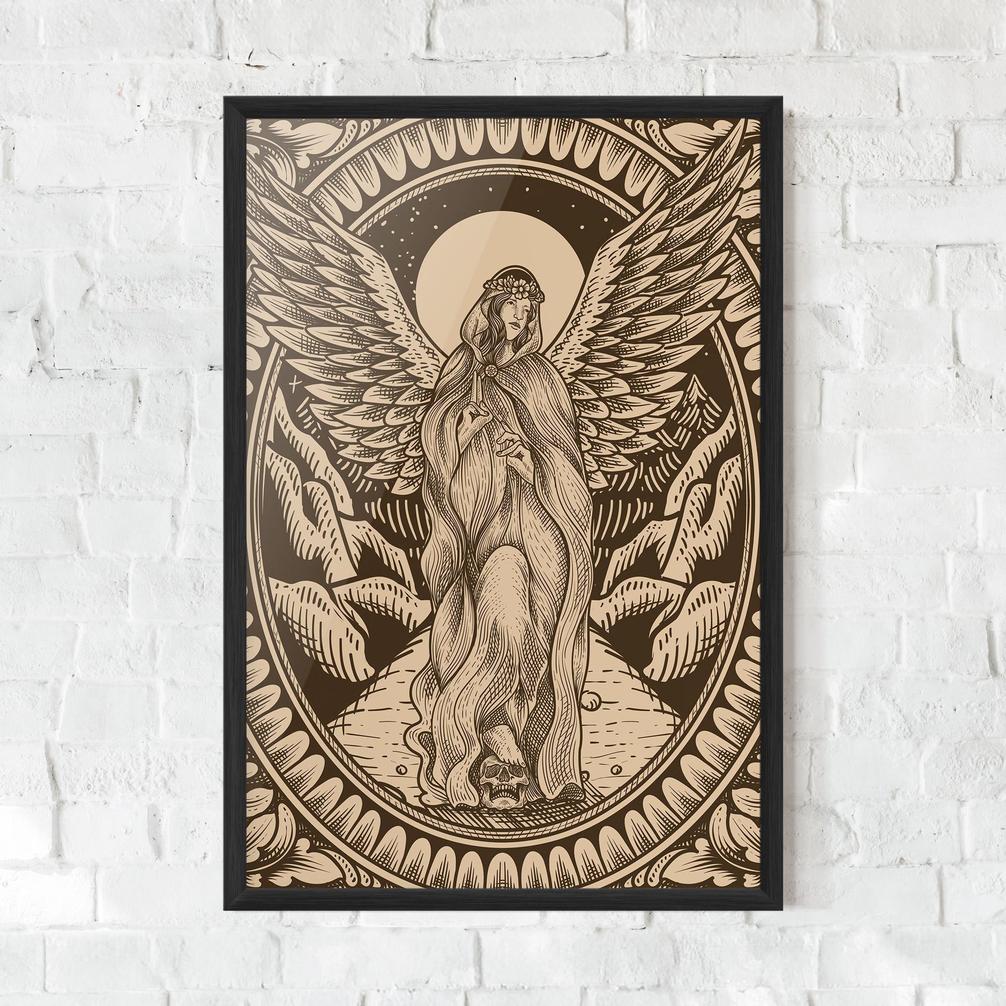 Gerahmte Poster Cream Angel mockup 0