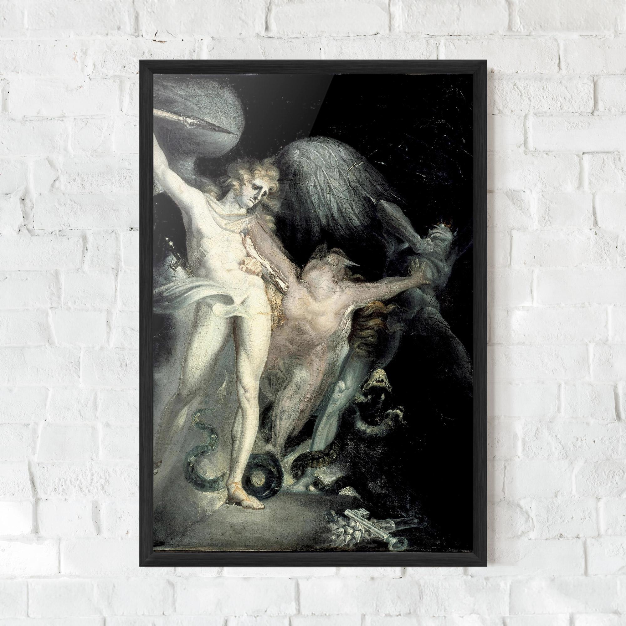 Gerahmte Poster Old Angel Painting mockup 0