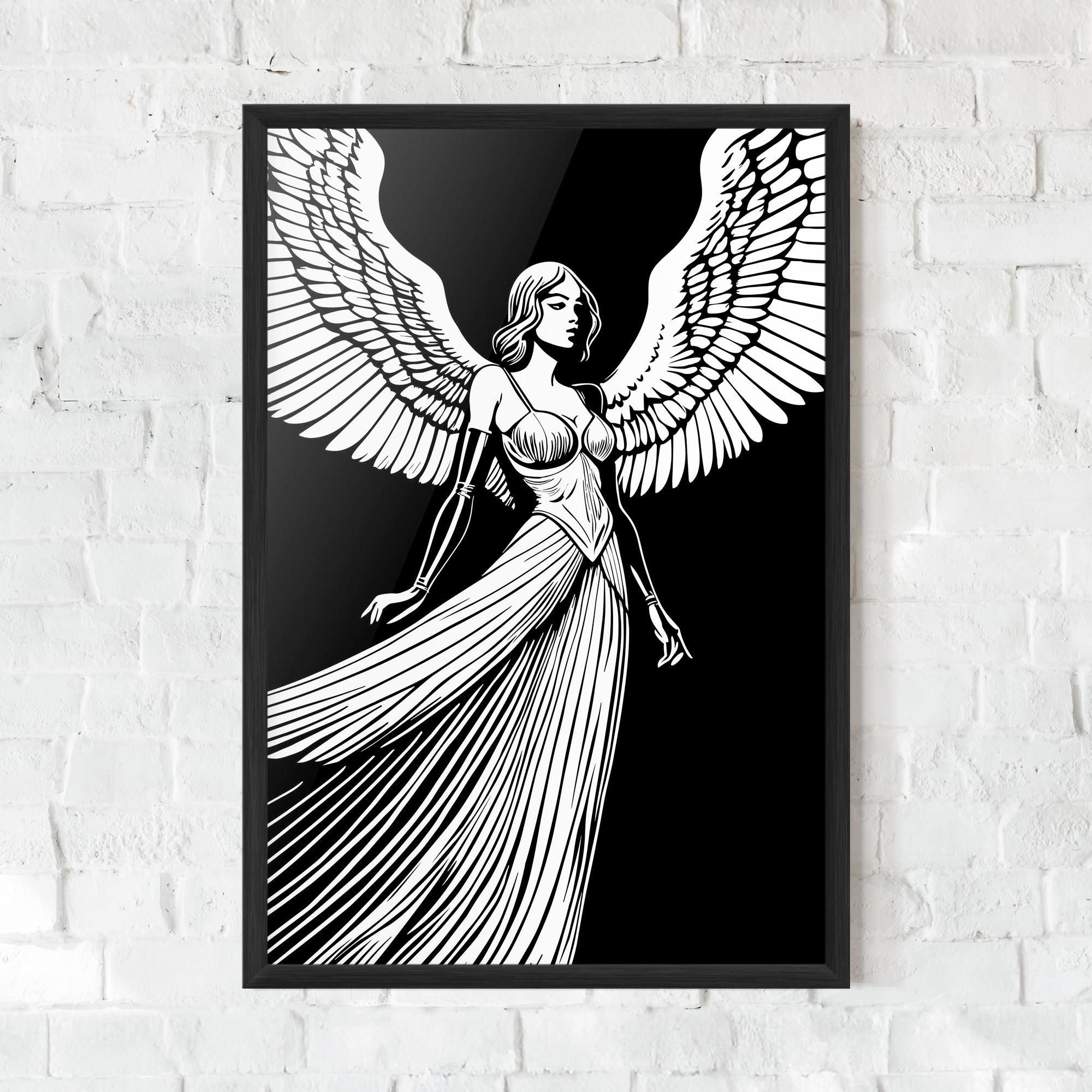 Gerahmte Poster Pretty Angel mockup 0