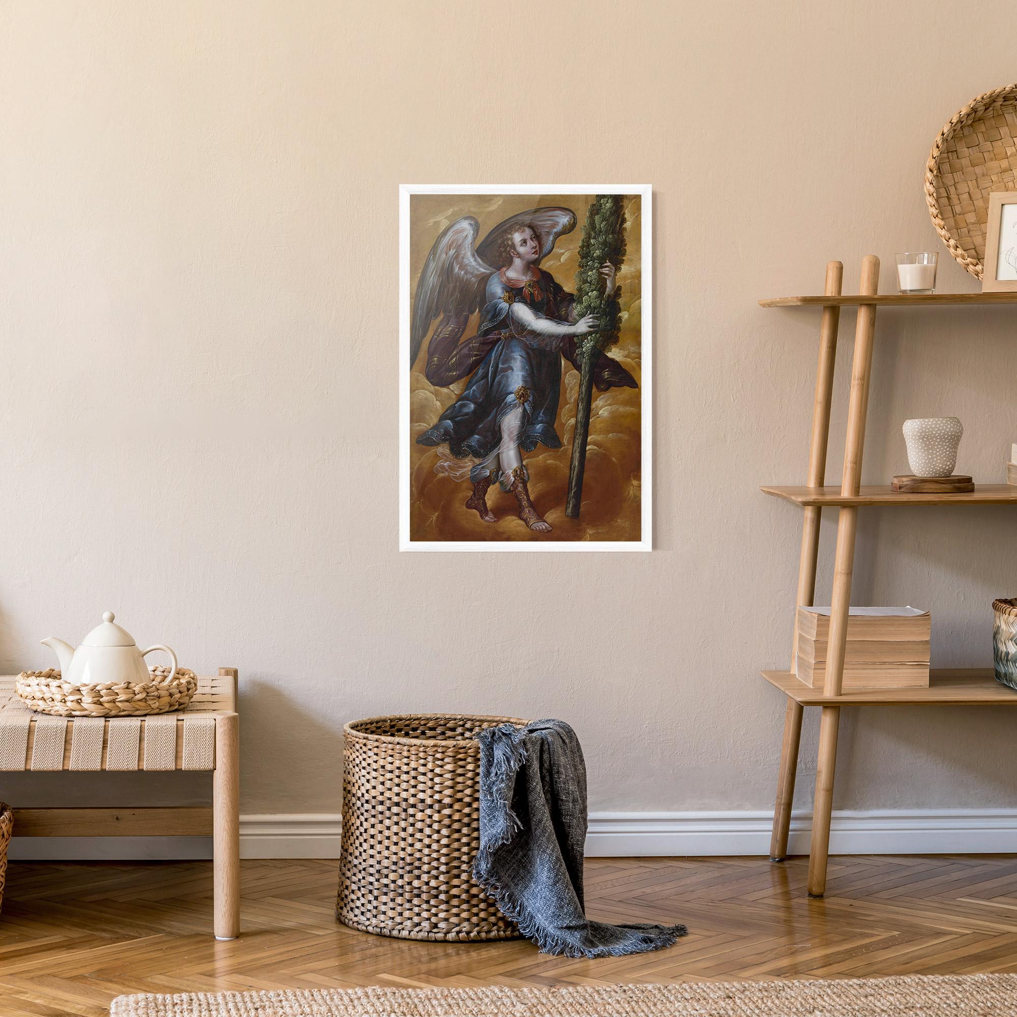 Gerahmte Poster Angel Holding A Tree mockup 9