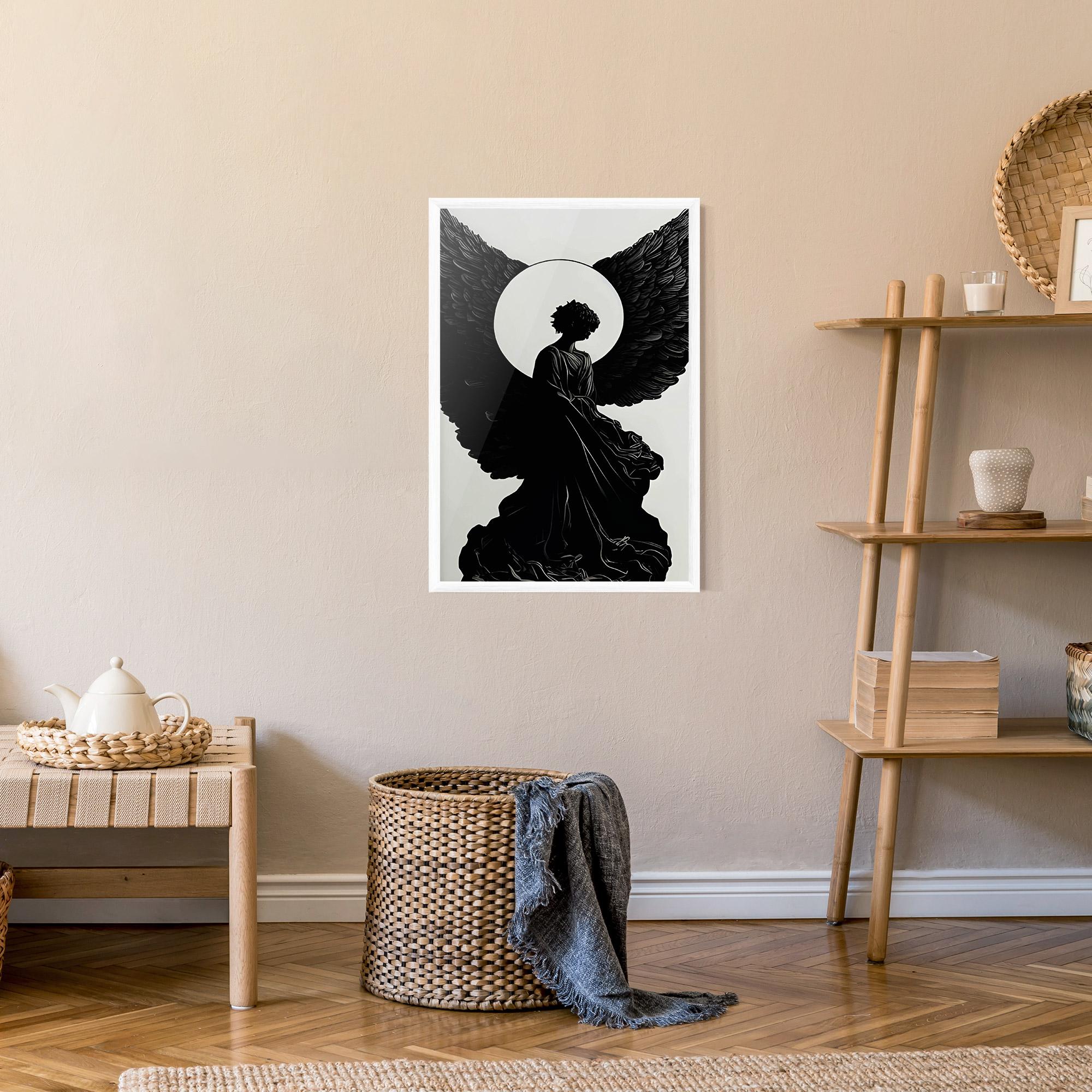 Gerahmte Poster Angel Shilouette mockup 9