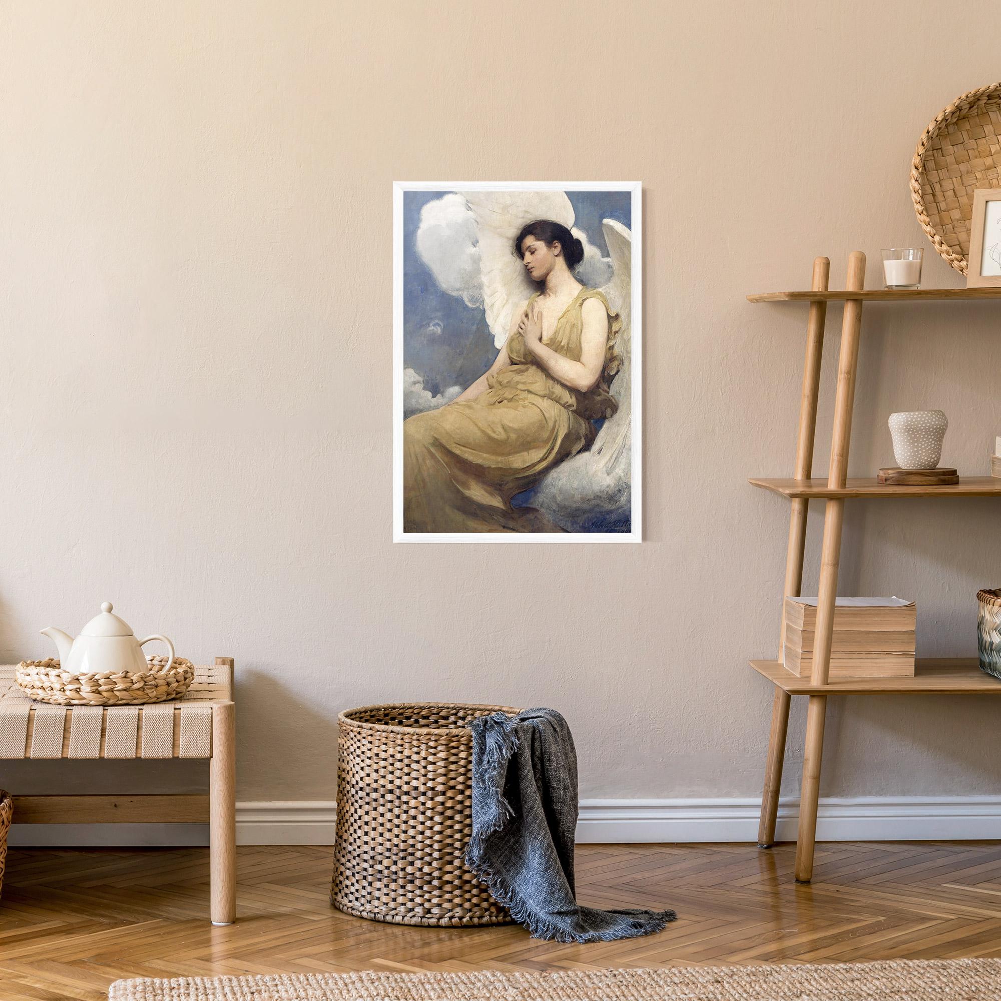Gerahmte Poster Angel Woman Painting mockup 9