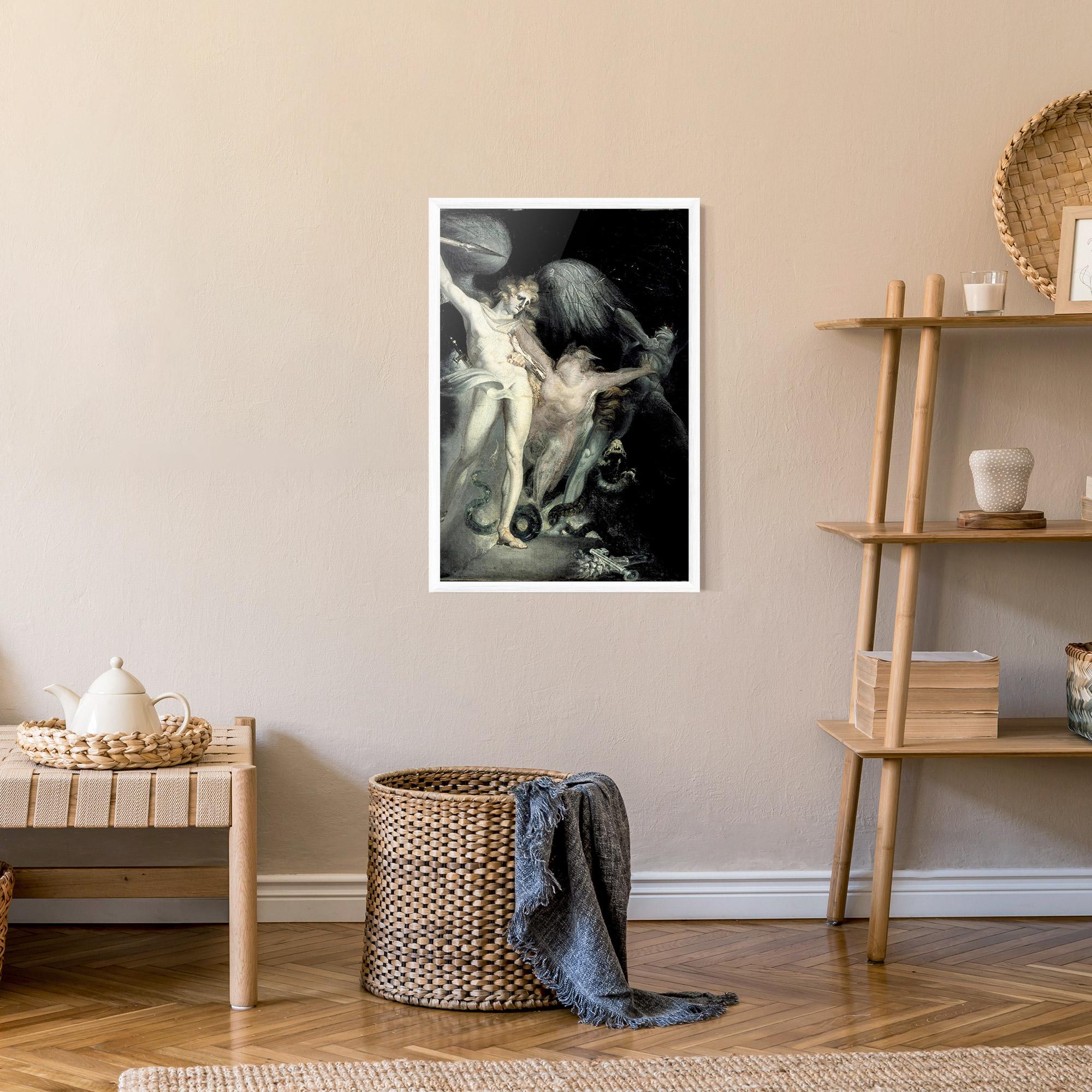 Gerahmte Poster Old Angel Painting mockup 9