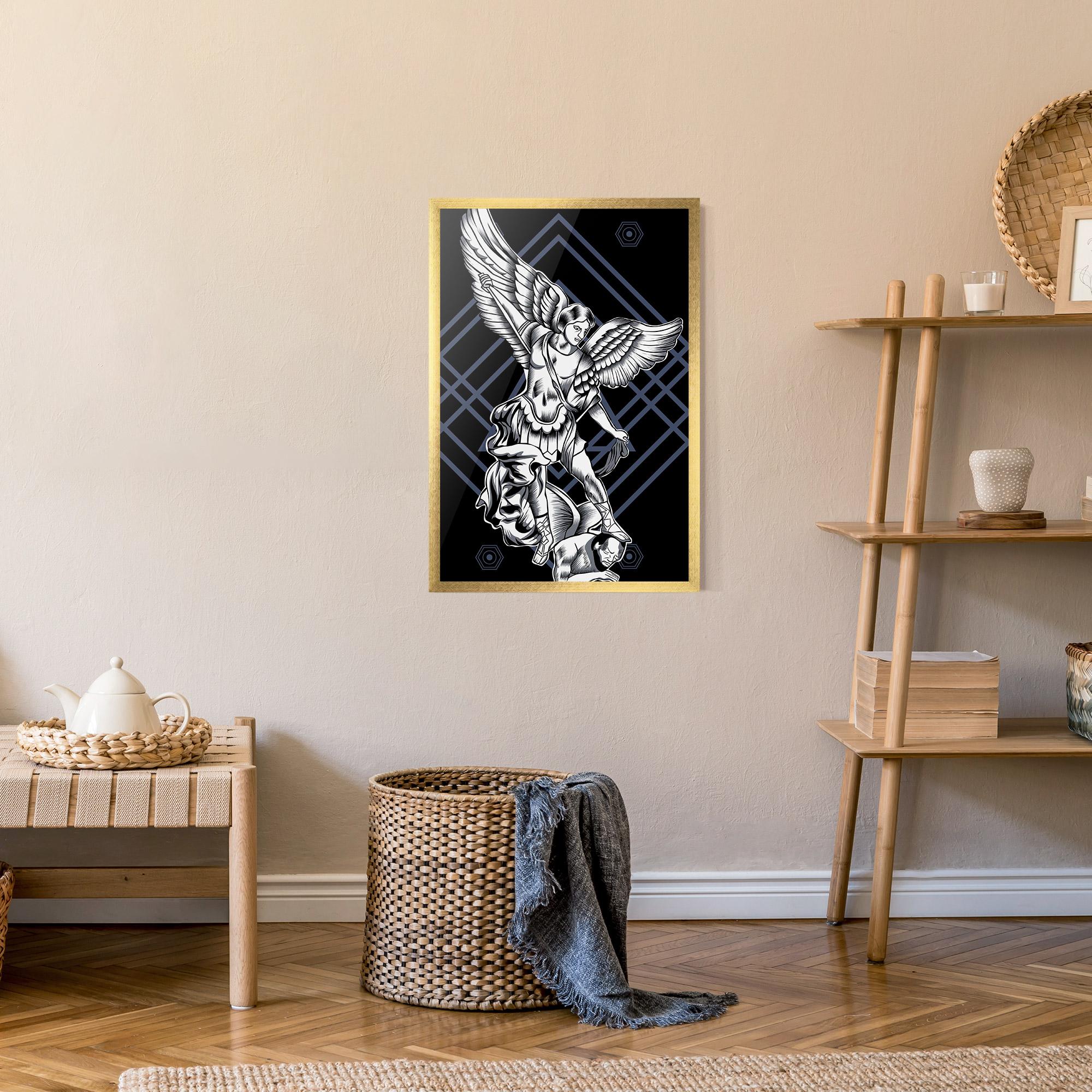 Gerahmte Poster Angel Fights mockup 9