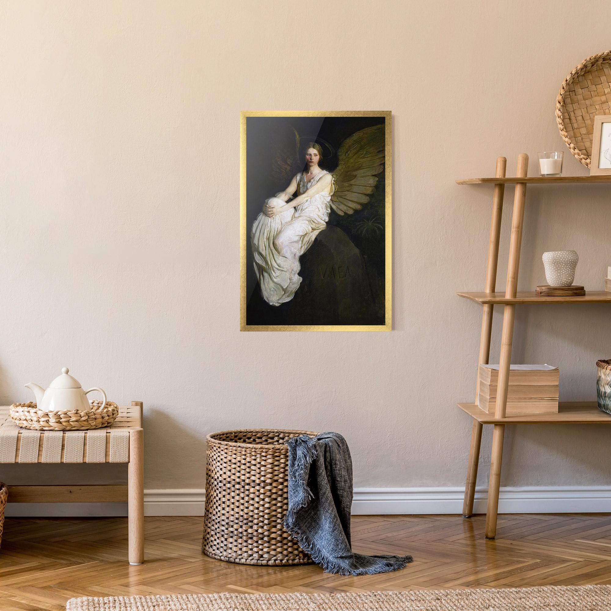 Gerahmte Poster Angel Thinking mockup 9