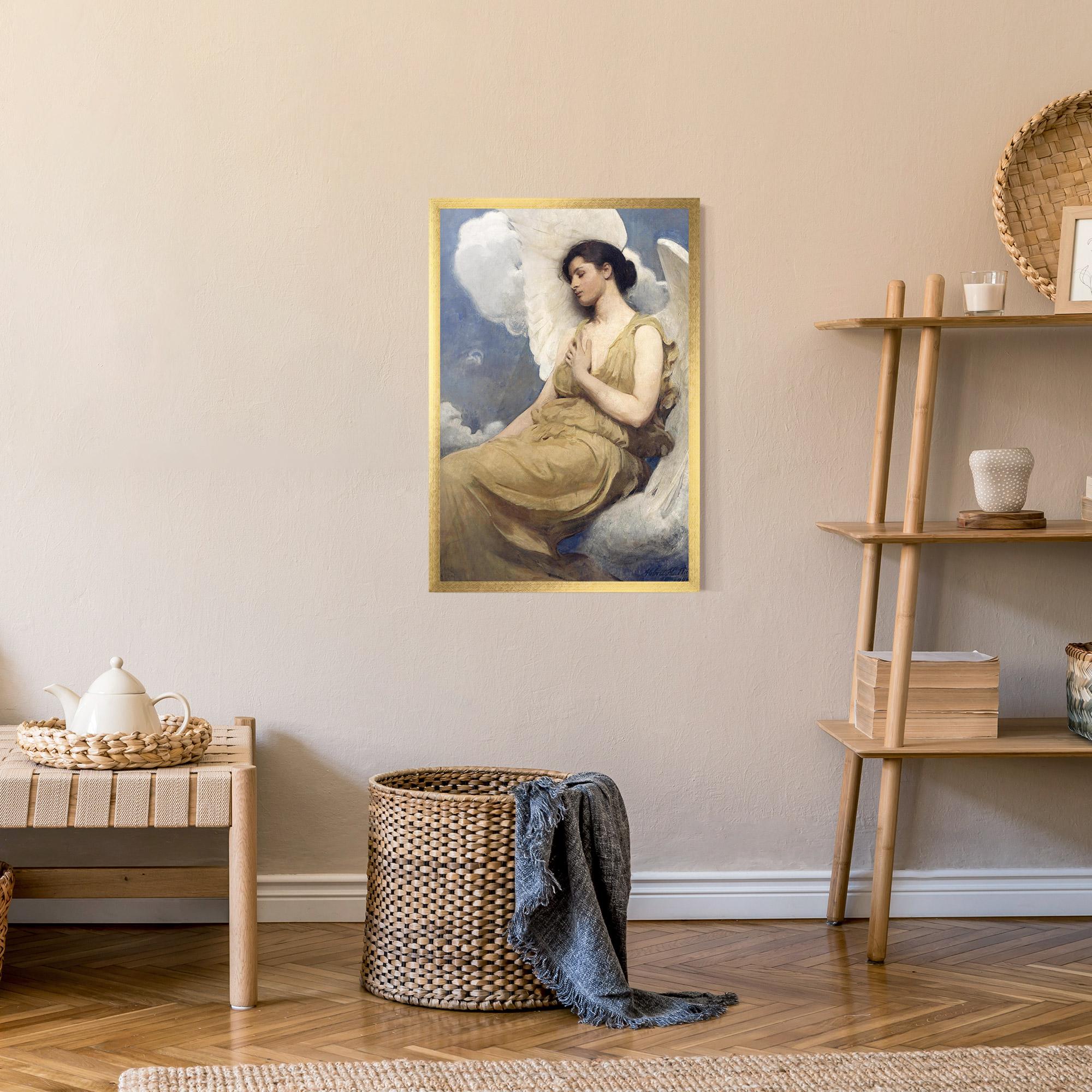Gerahmte Poster Angel Woman Painting mockup 9