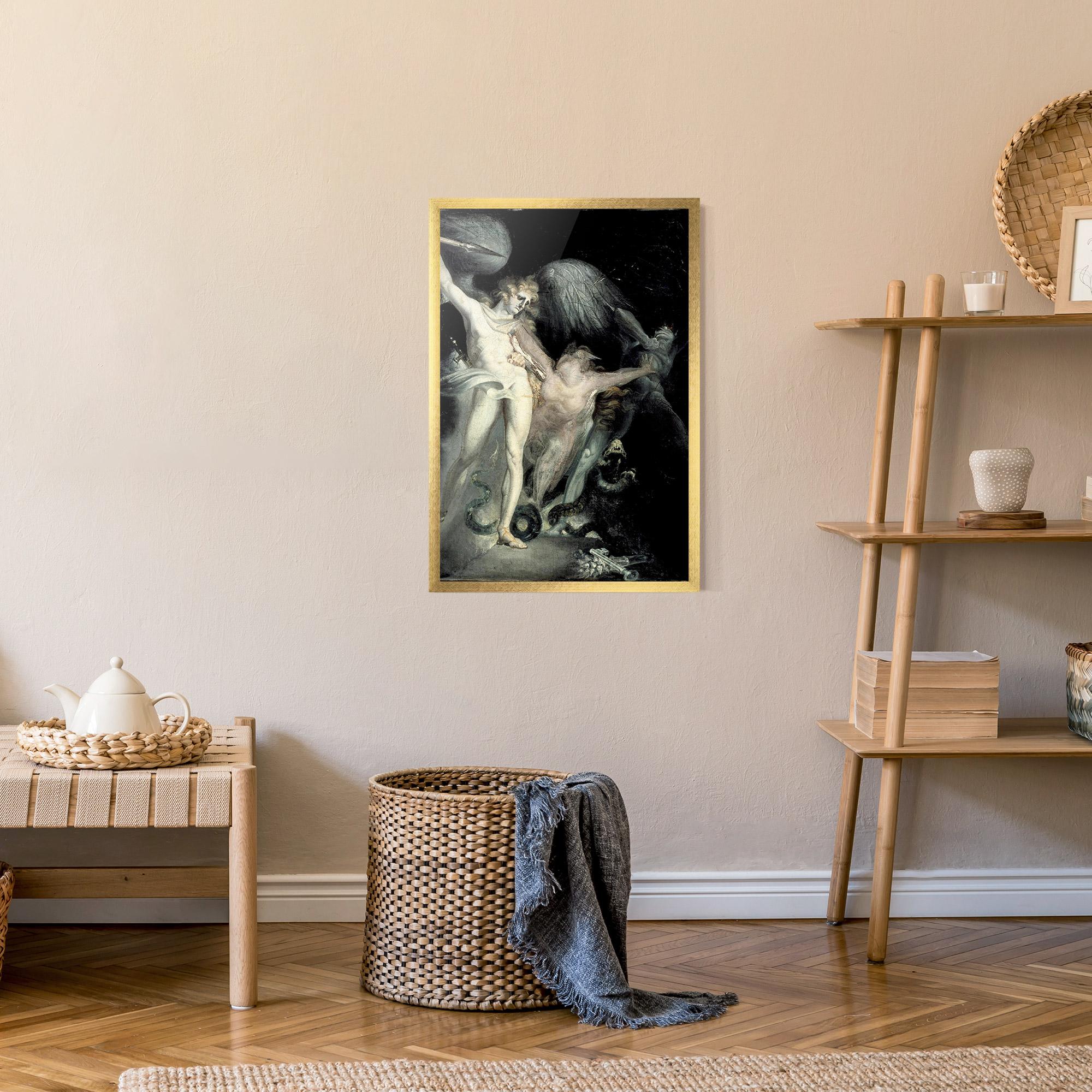 Gerahmte Poster Old Angel Painting mockup 9