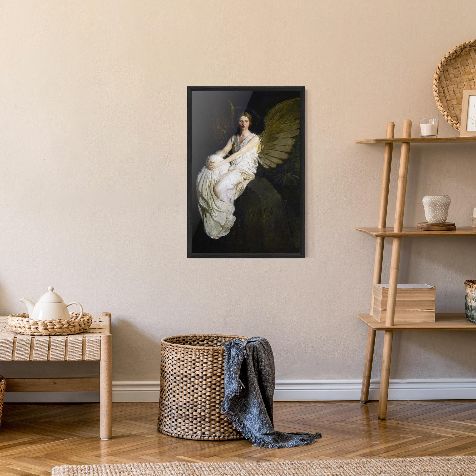 Gerahmte Poster Angel Thinking mockup 9