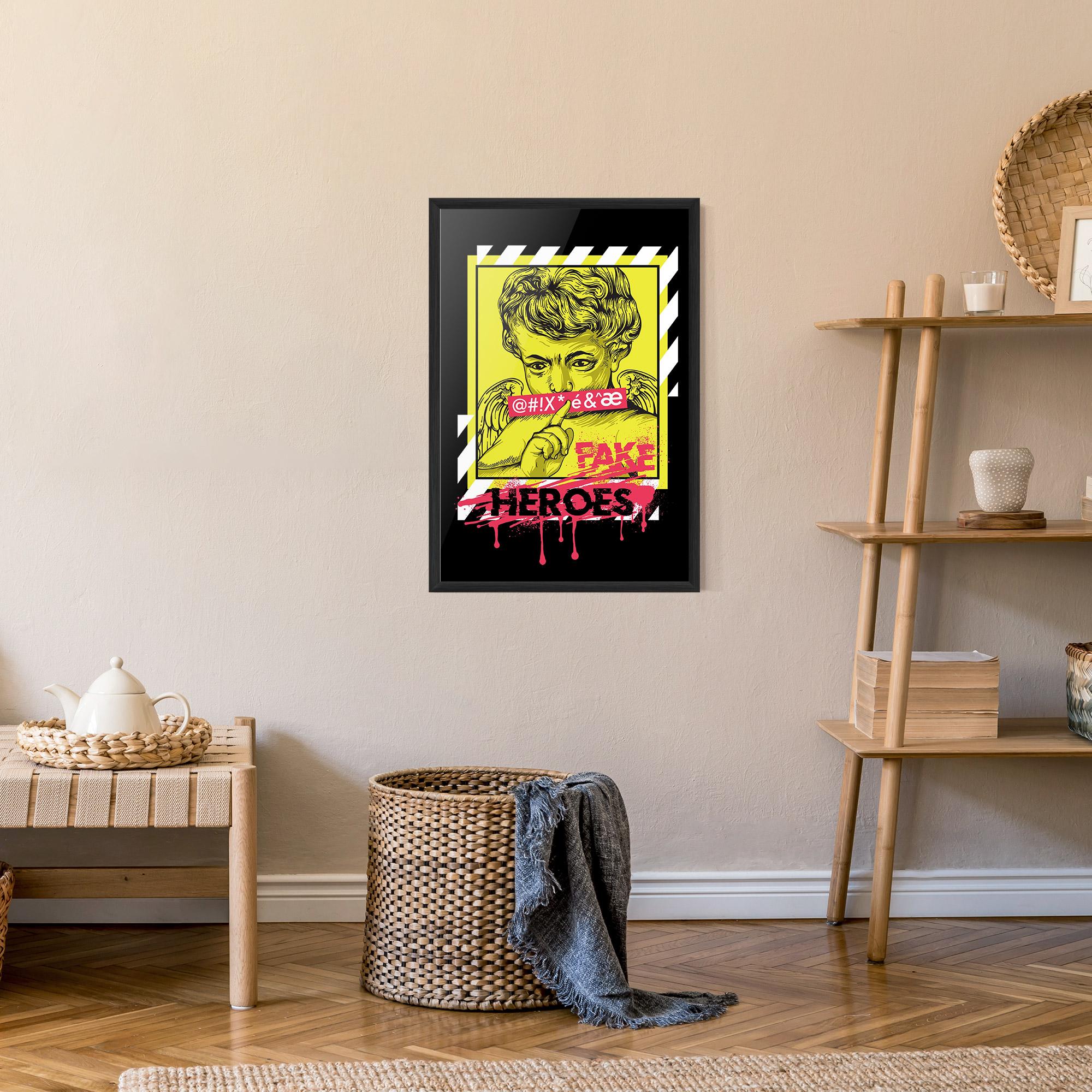 Gerahmte Poster Fake Heroes mockup 9