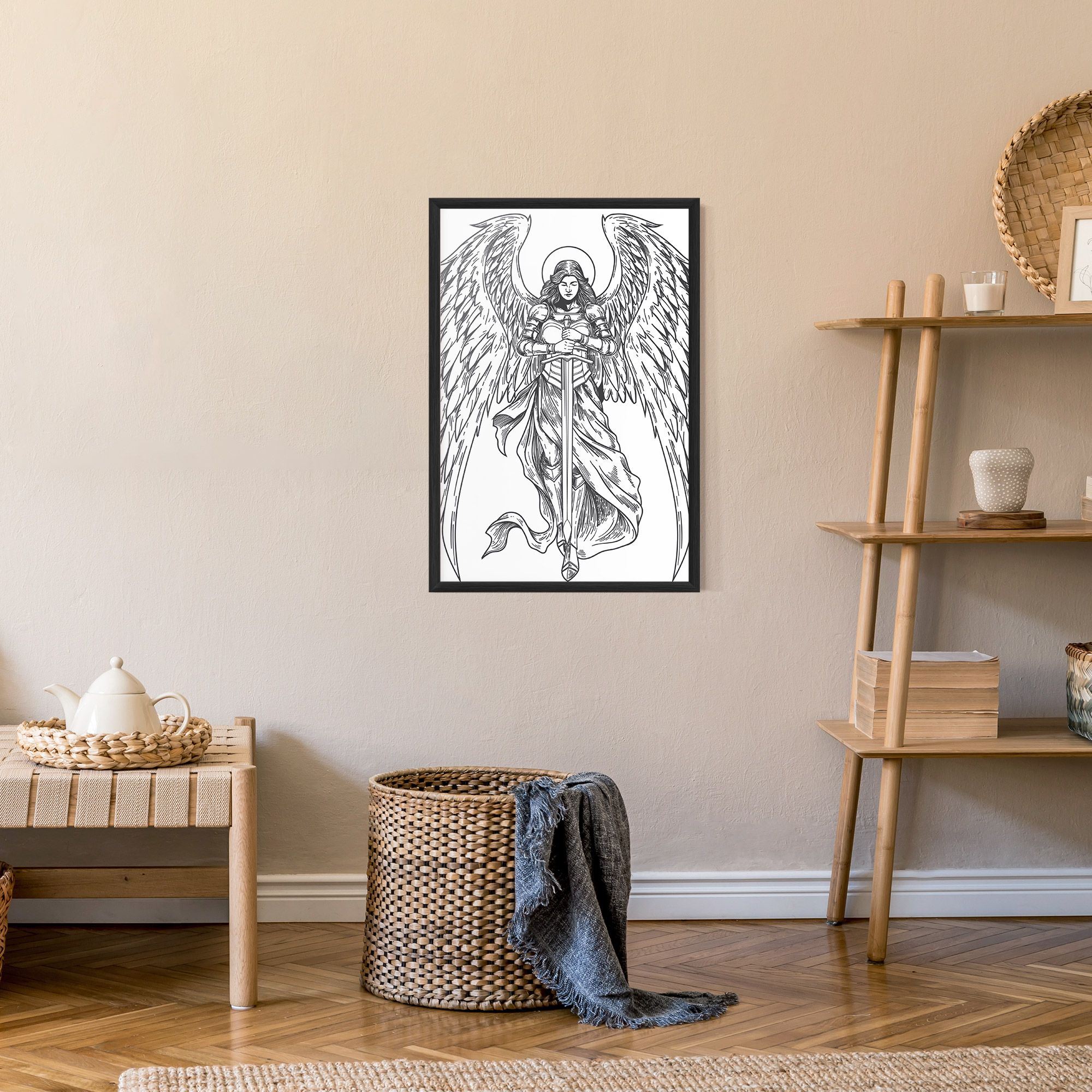 Grey Line Angel mockup 9