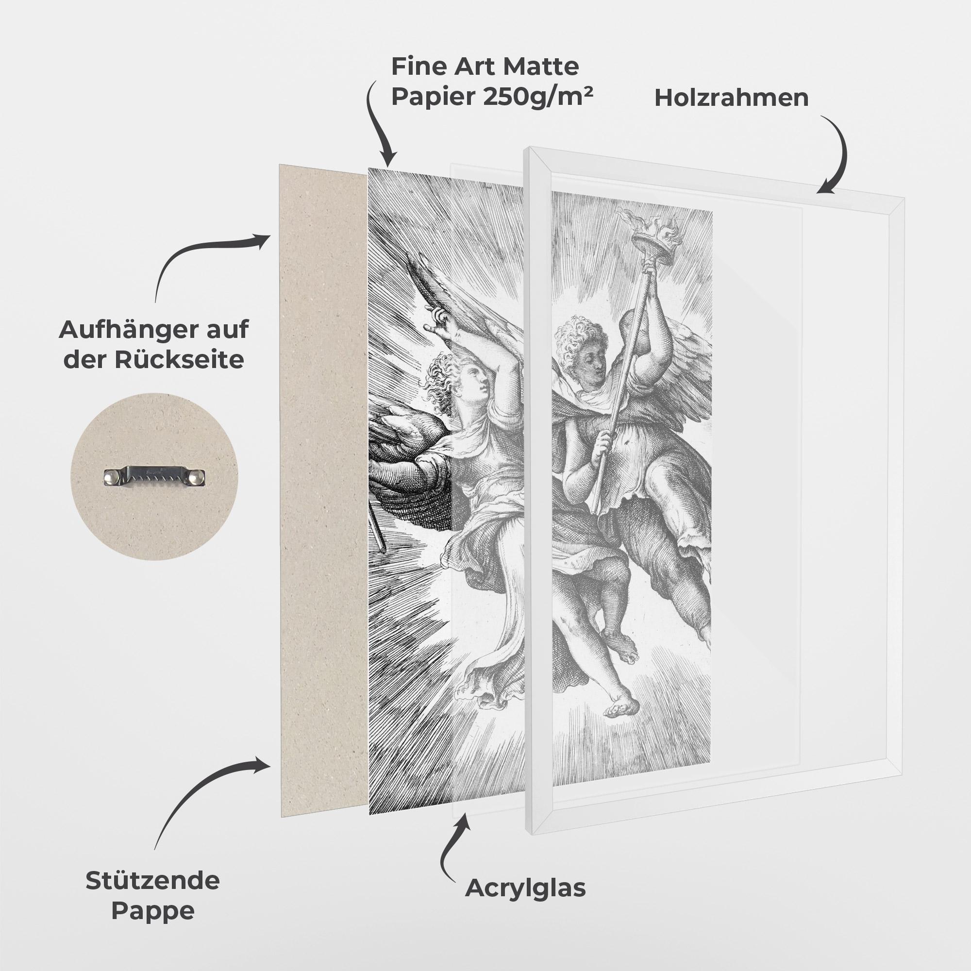 Gerahmte Poster Hand Drawn Angels mockup 1