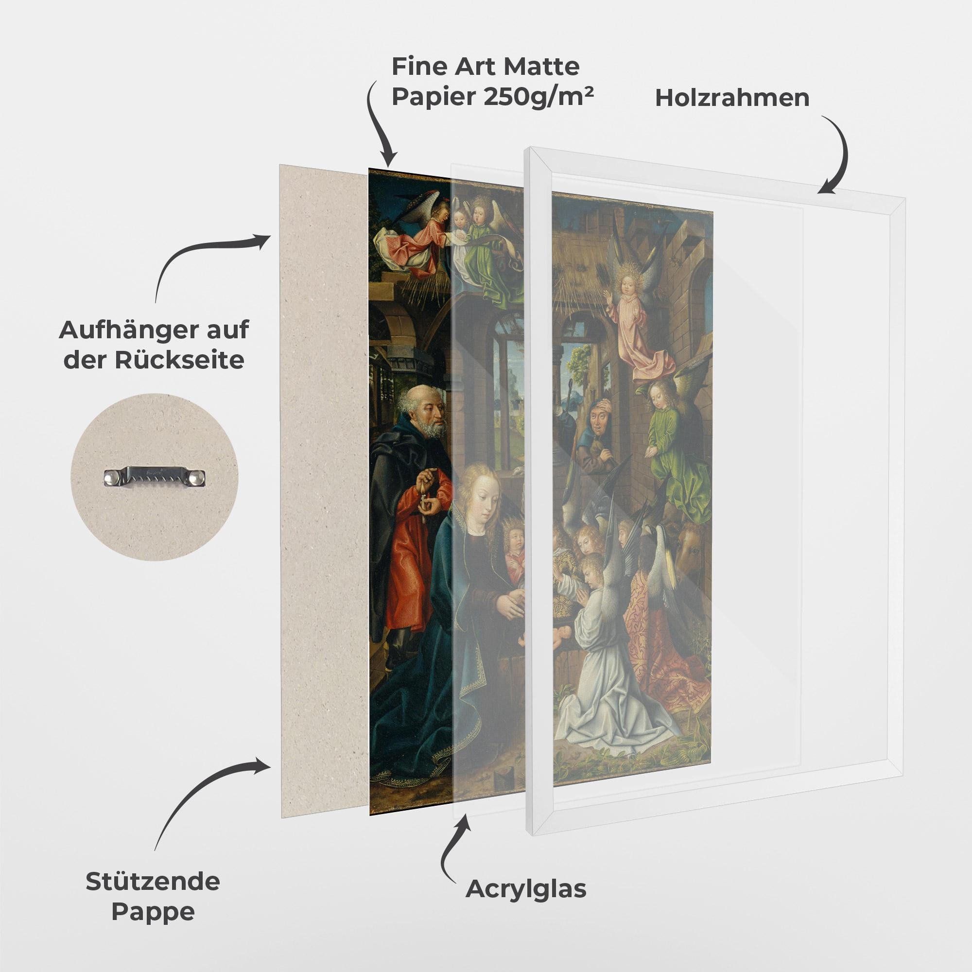 Gerahmte Poster Small Angels Praying mockup 1