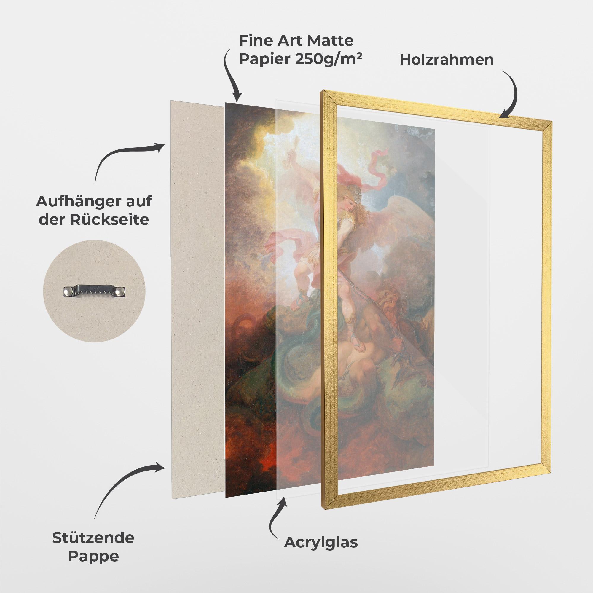 Gerahmte Poster Angel Killing Monster mockup 1