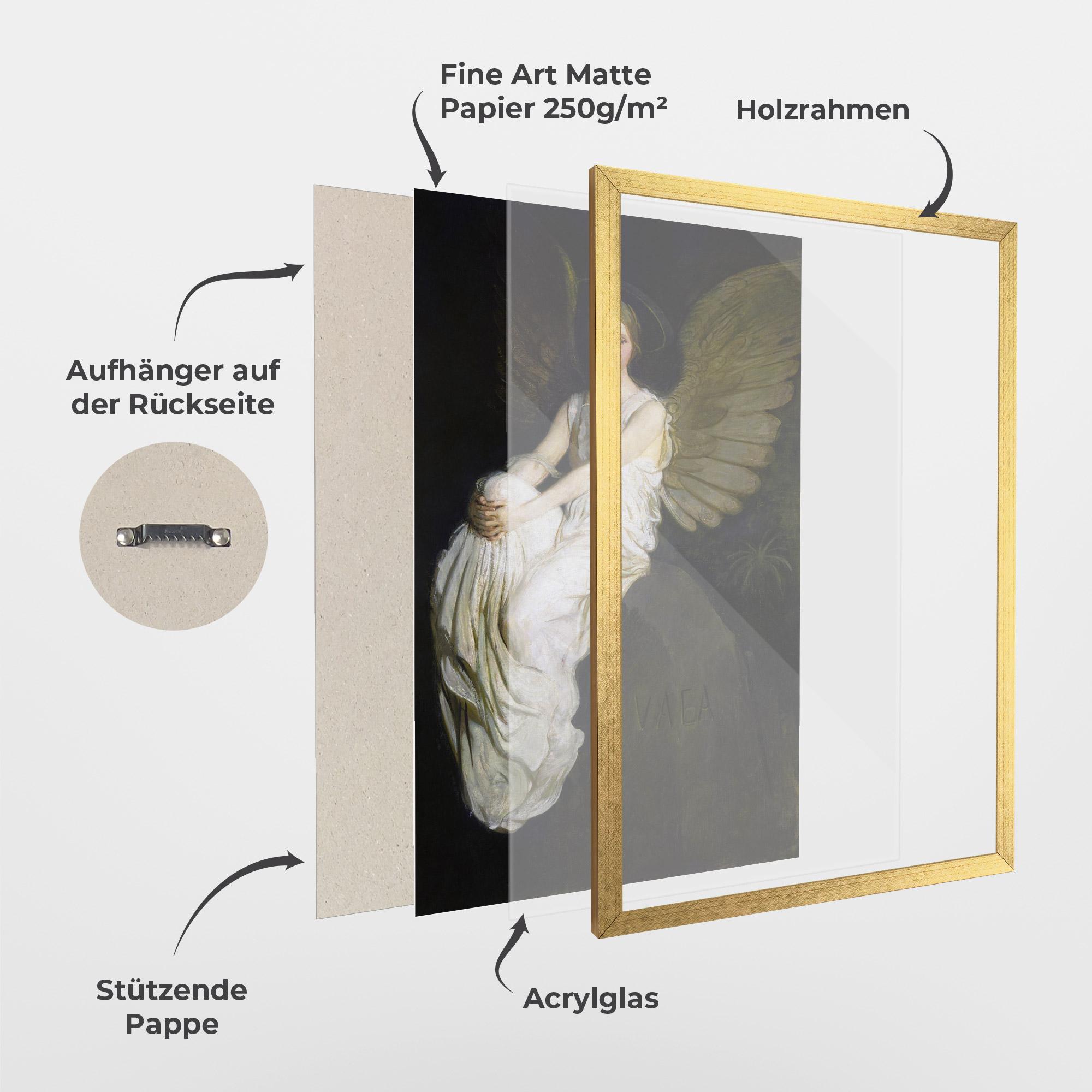 Gerahmte Poster Angel Thinking mockup 1