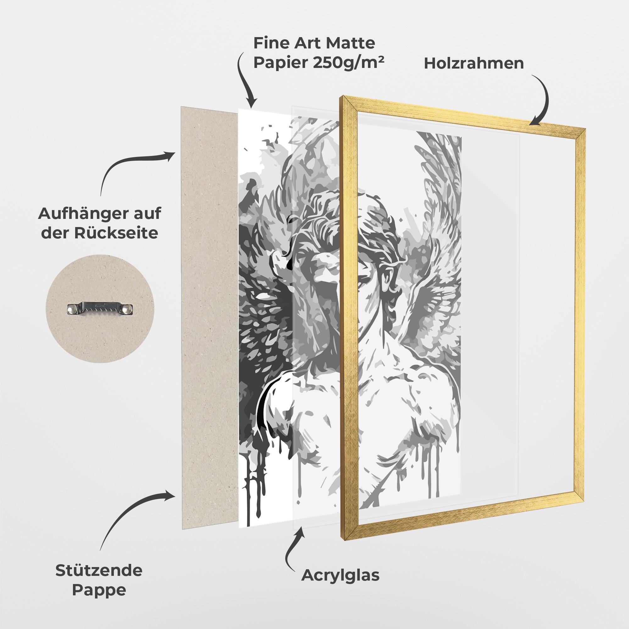 Gerahmte Poster Beautiful Angel mockup 1