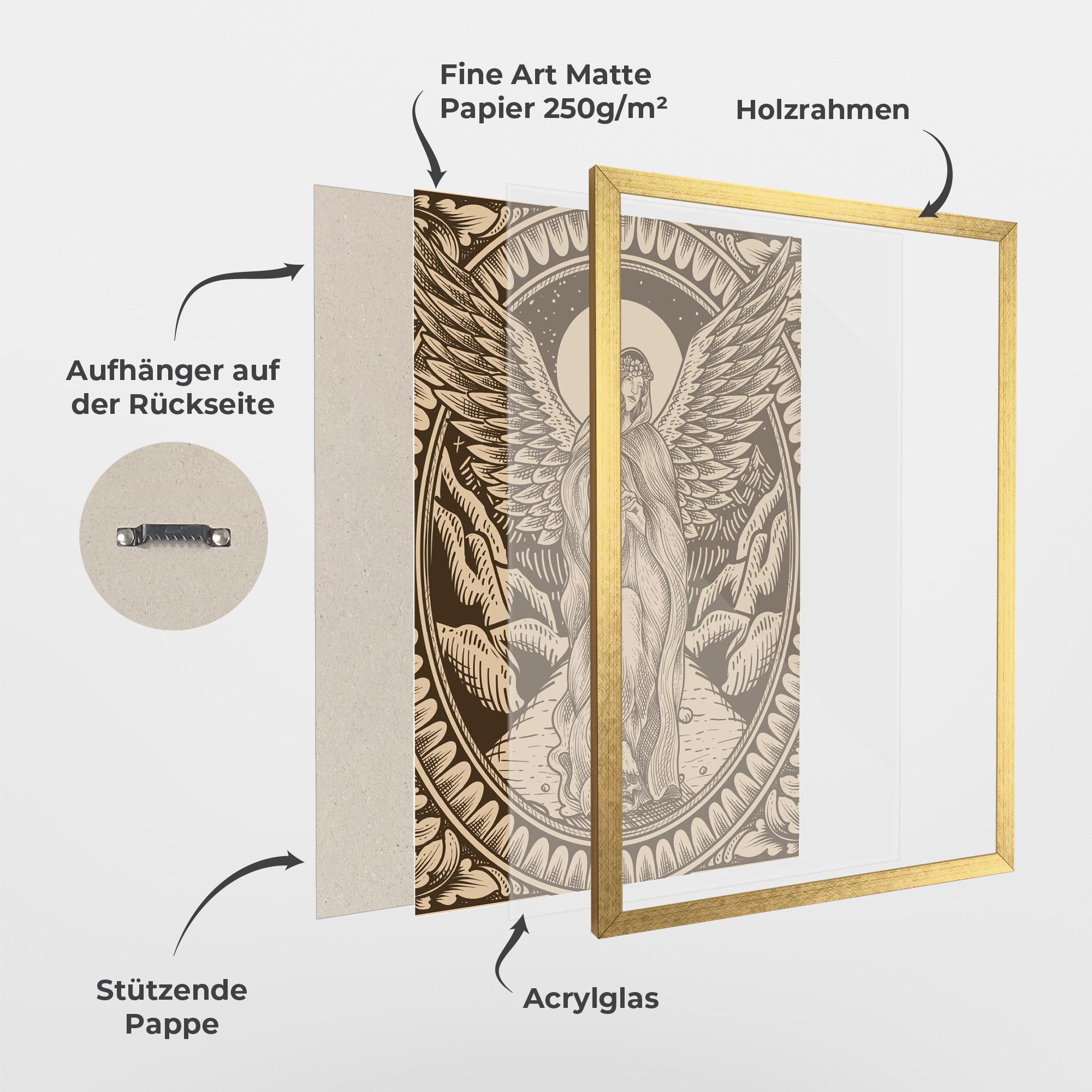 Gerahmte Poster Cream Angel mockup 1