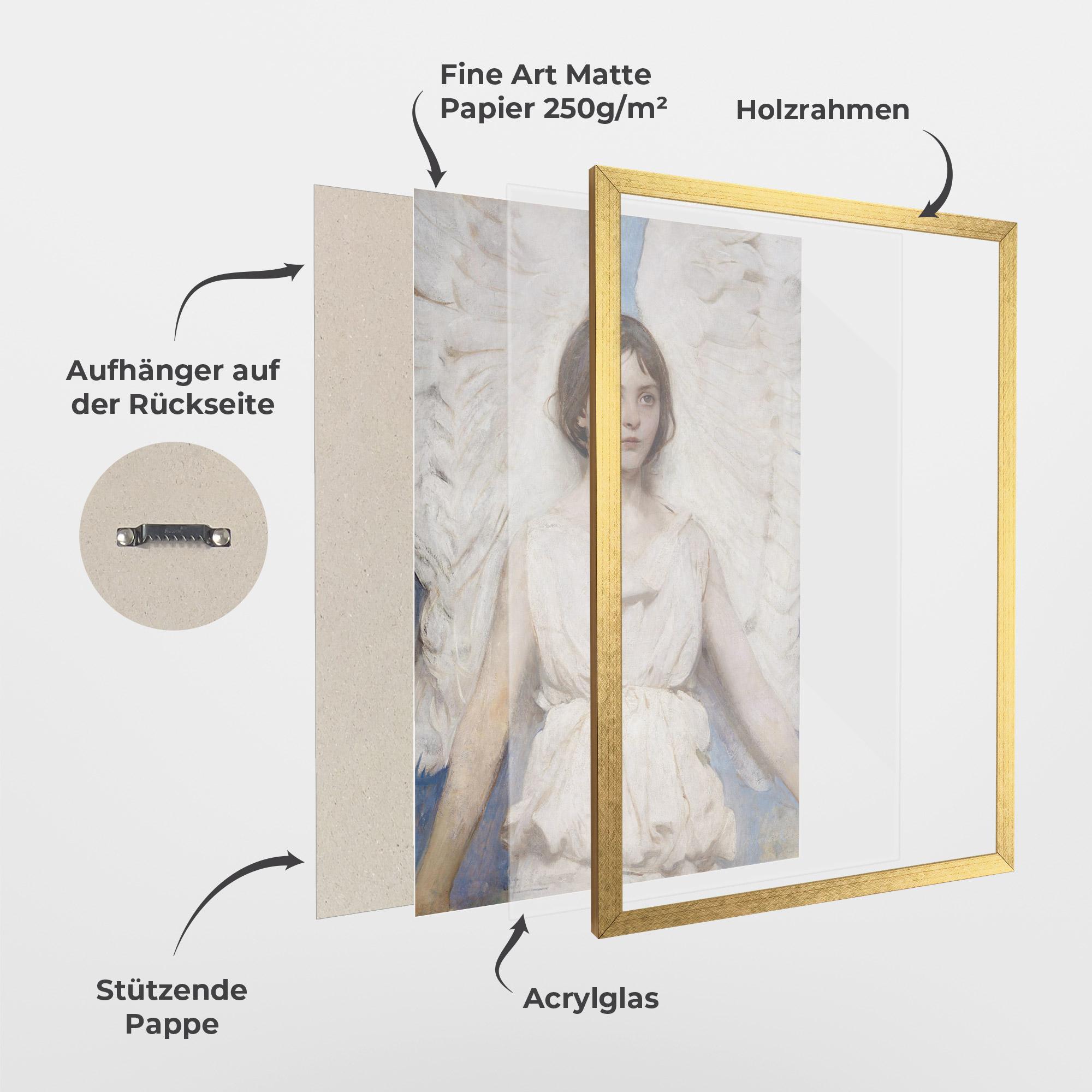 Gerahmte Poster Pretty Angel Painting mockup 1