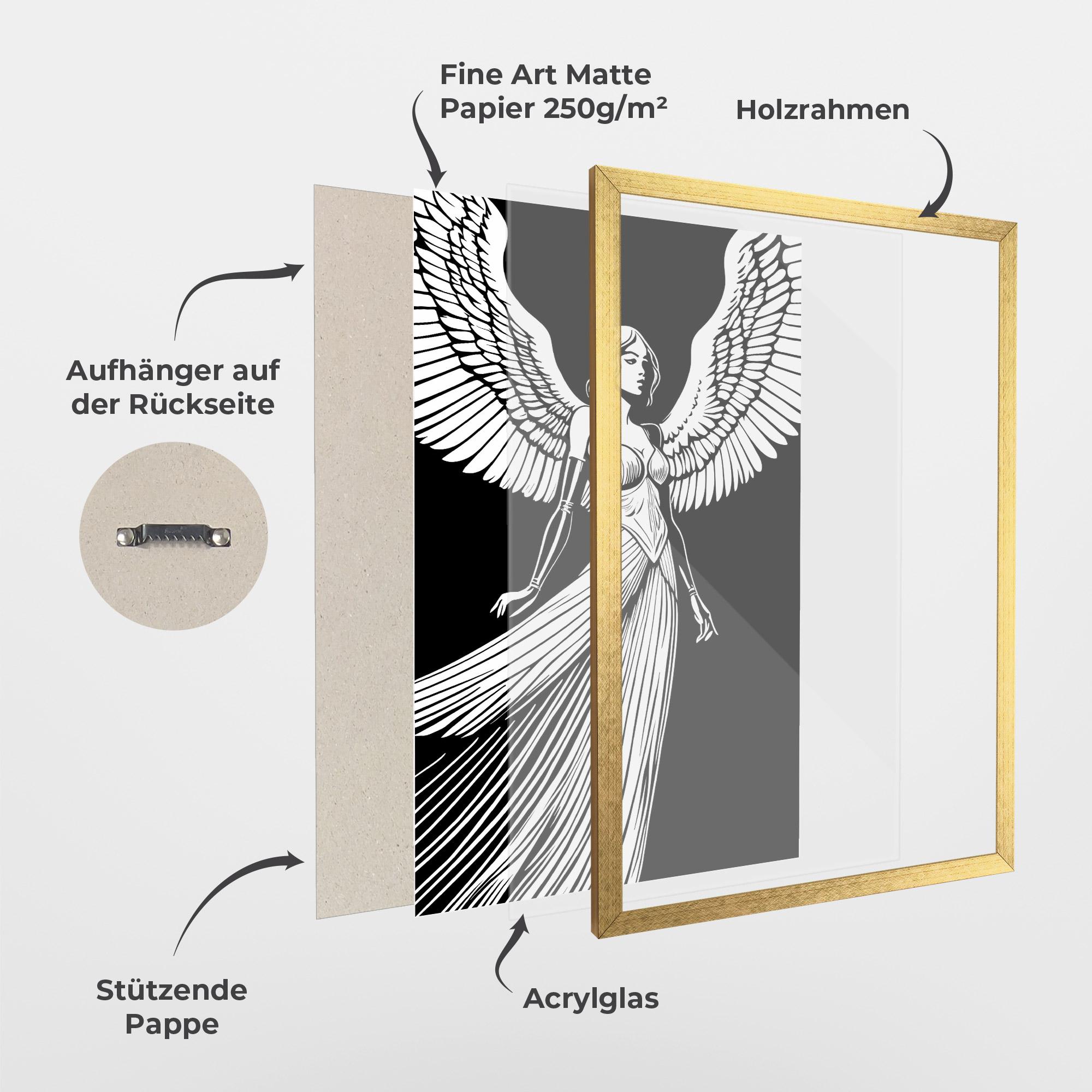 Gerahmte Poster Pretty Angel mockup 1