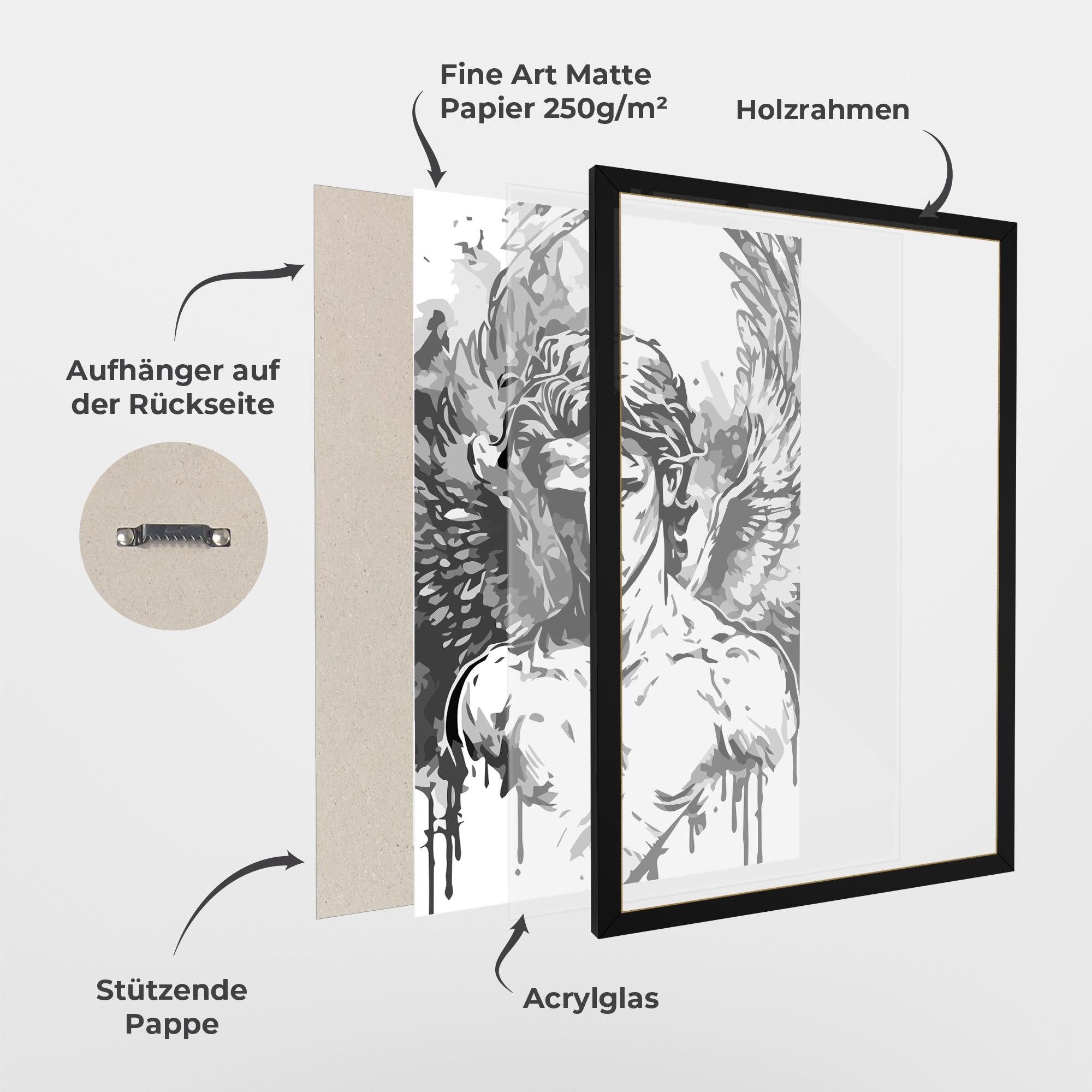 Gerahmte Poster Beautiful Angel mockup 1