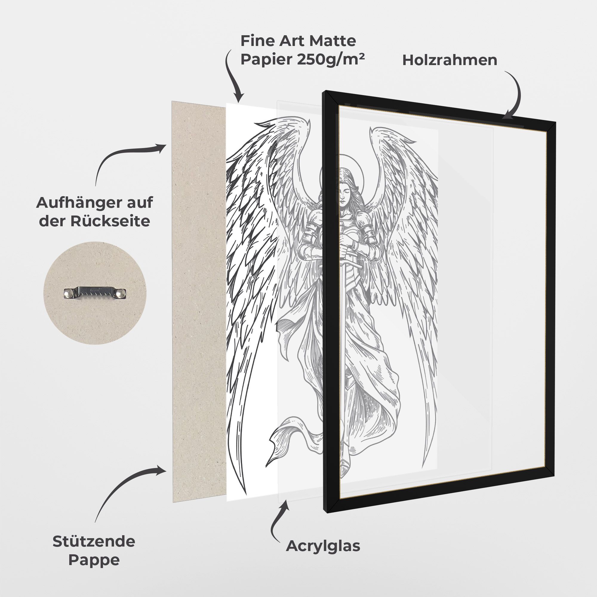 Grey Line Angel mockup 1