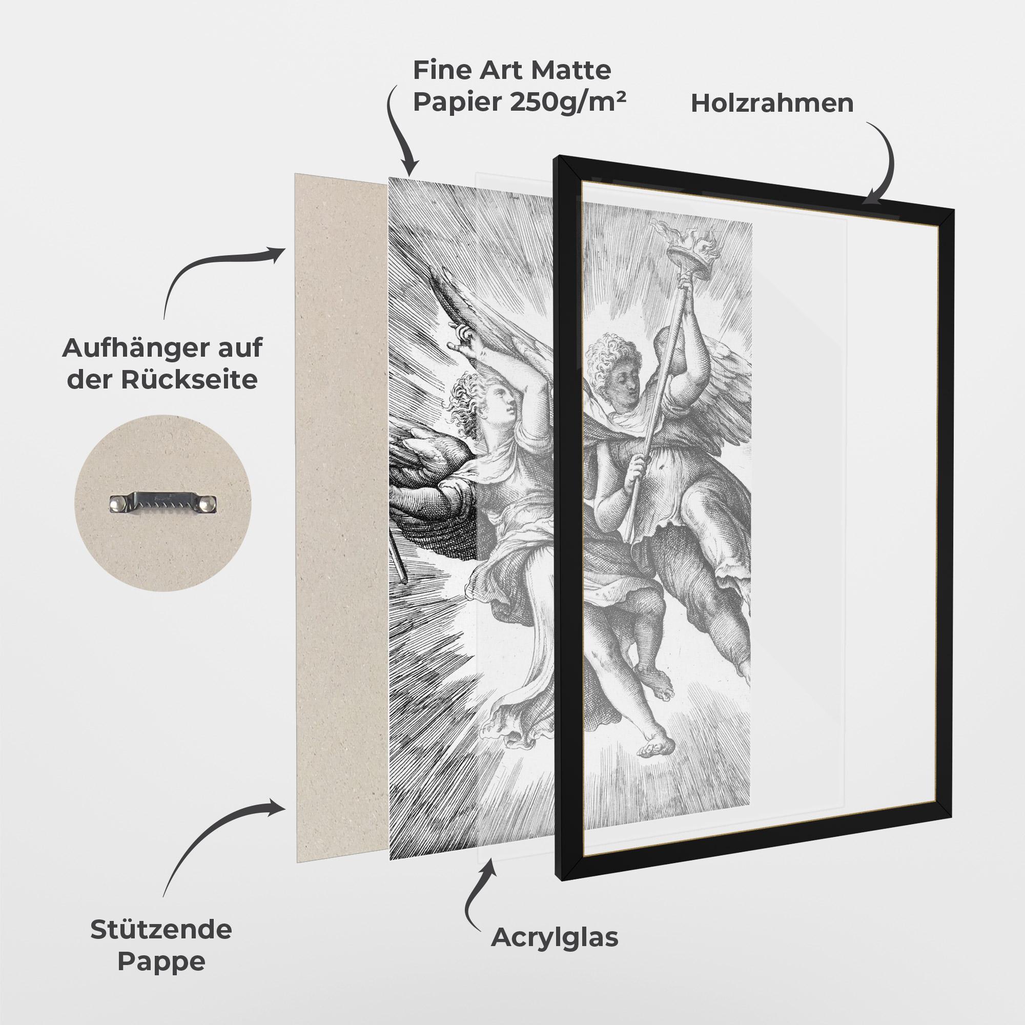 Gerahmte Poster Hand Drawn Angels mockup 1