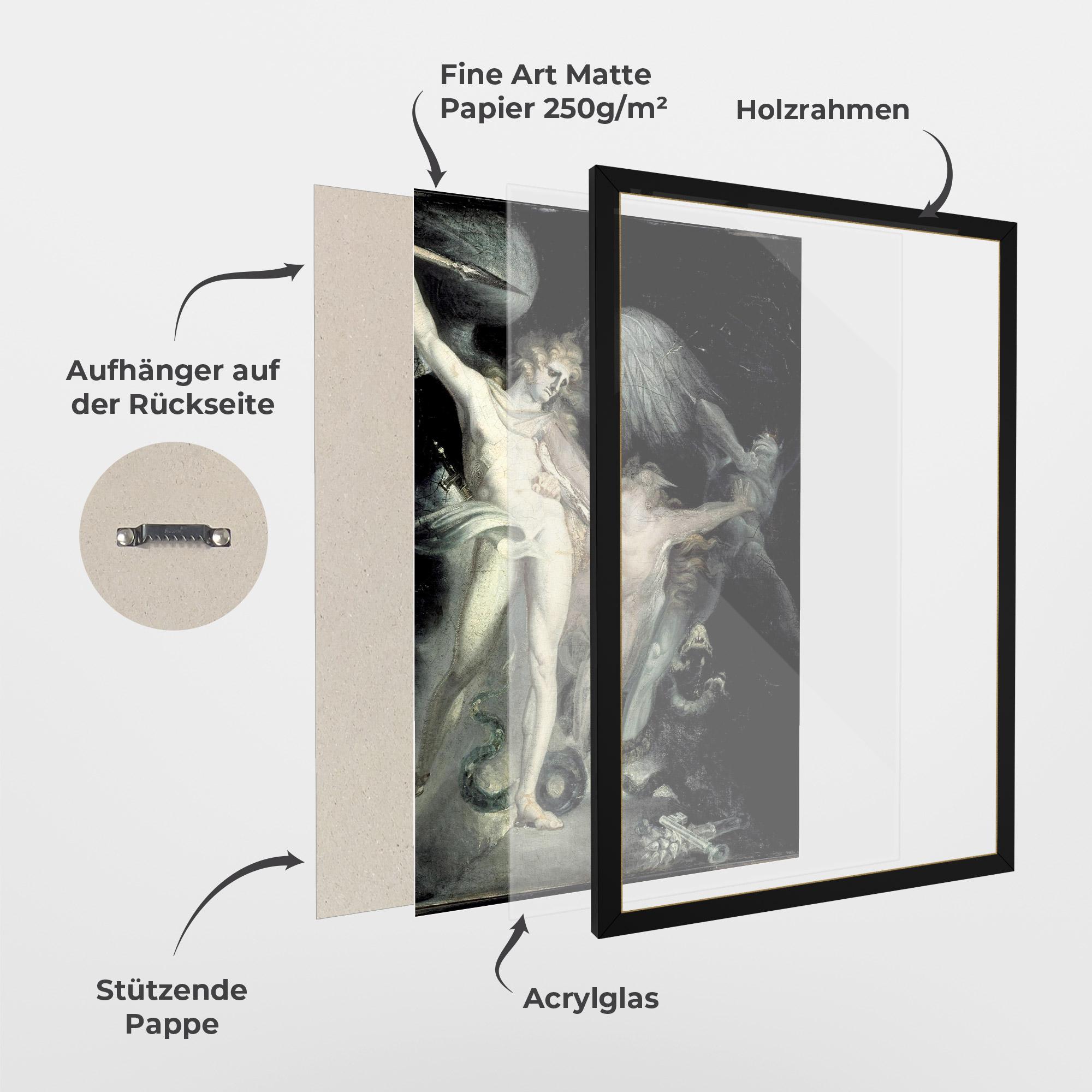 Gerahmte Poster Old Angel Painting mockup 1